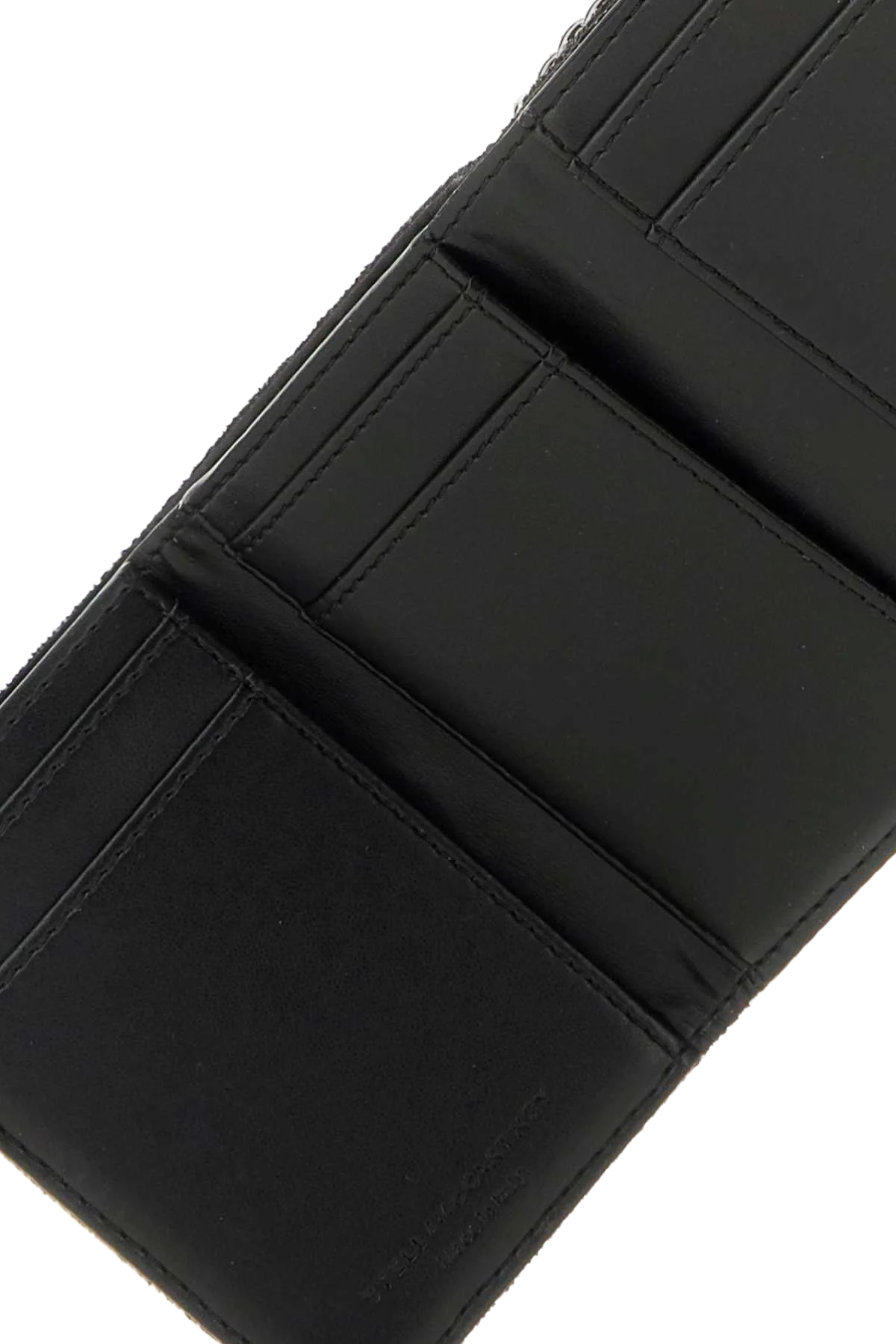 Stella McCartney Chain-Trimmed Fabric Wallet — Black, view 4