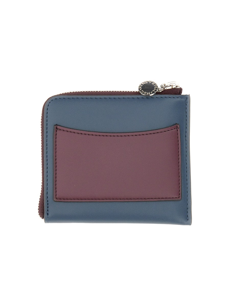 Stella McCartney Polyurethane Zipped Wallet — Blue by Stella McCartney