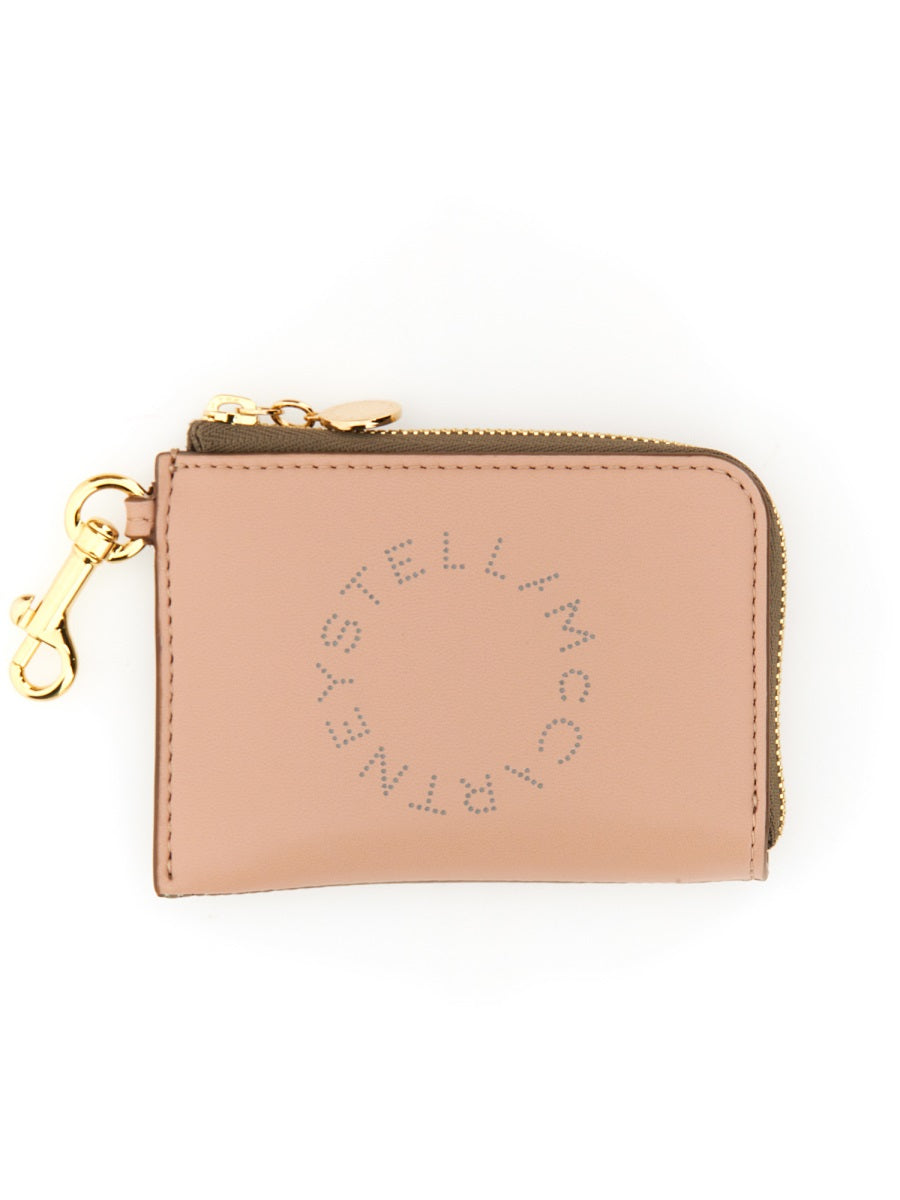 Stella McCartney Perforated Logo Wallet — Powder, view 2