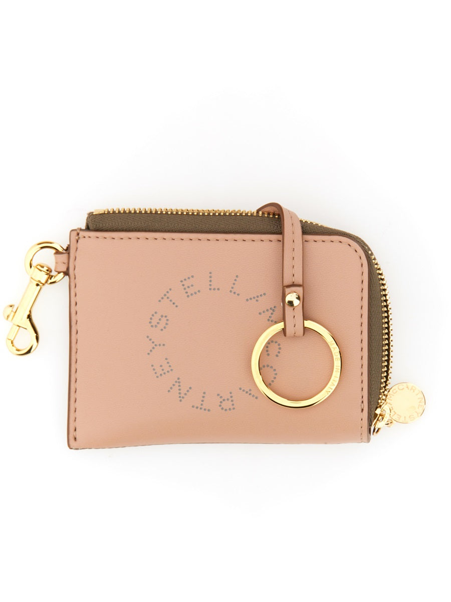 Stella McCartney Perforated Logo Wallet — Powder, view 3