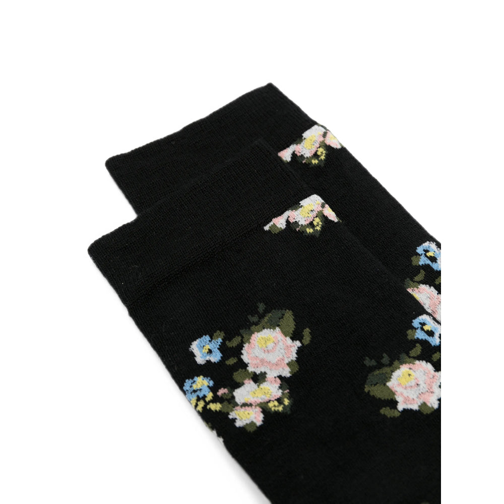 Stine Goya Flowe Socks — Black, view 2