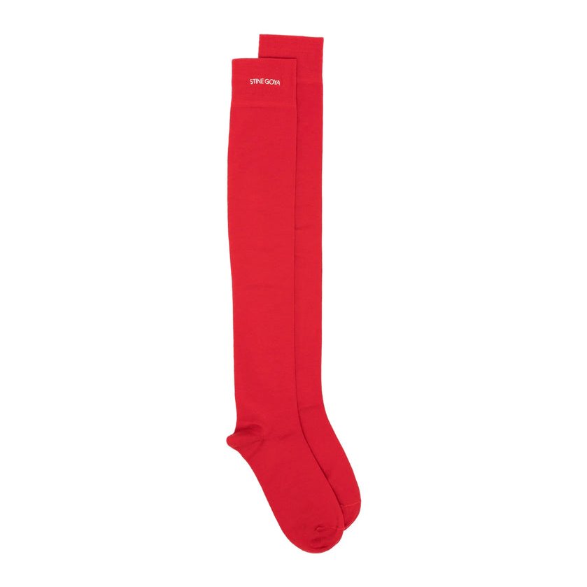 Stine Goya Scarl Knee-High Socks — Red by Stine Goya