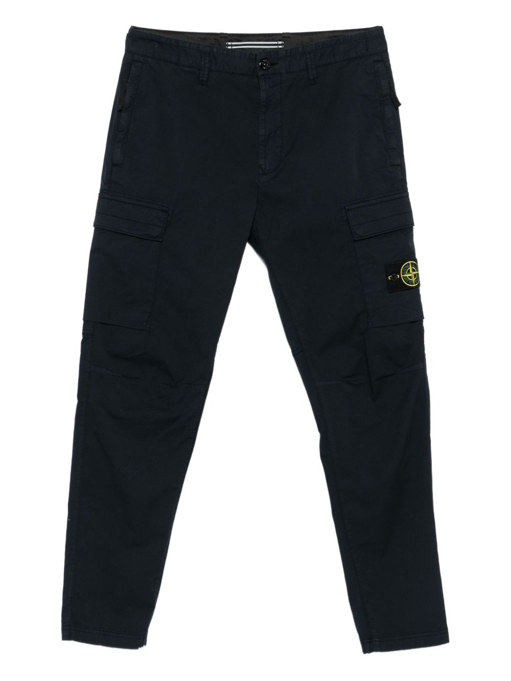 Stone Island Logo-Patch Cotton Cargo Trousers — Navy by Stone Island