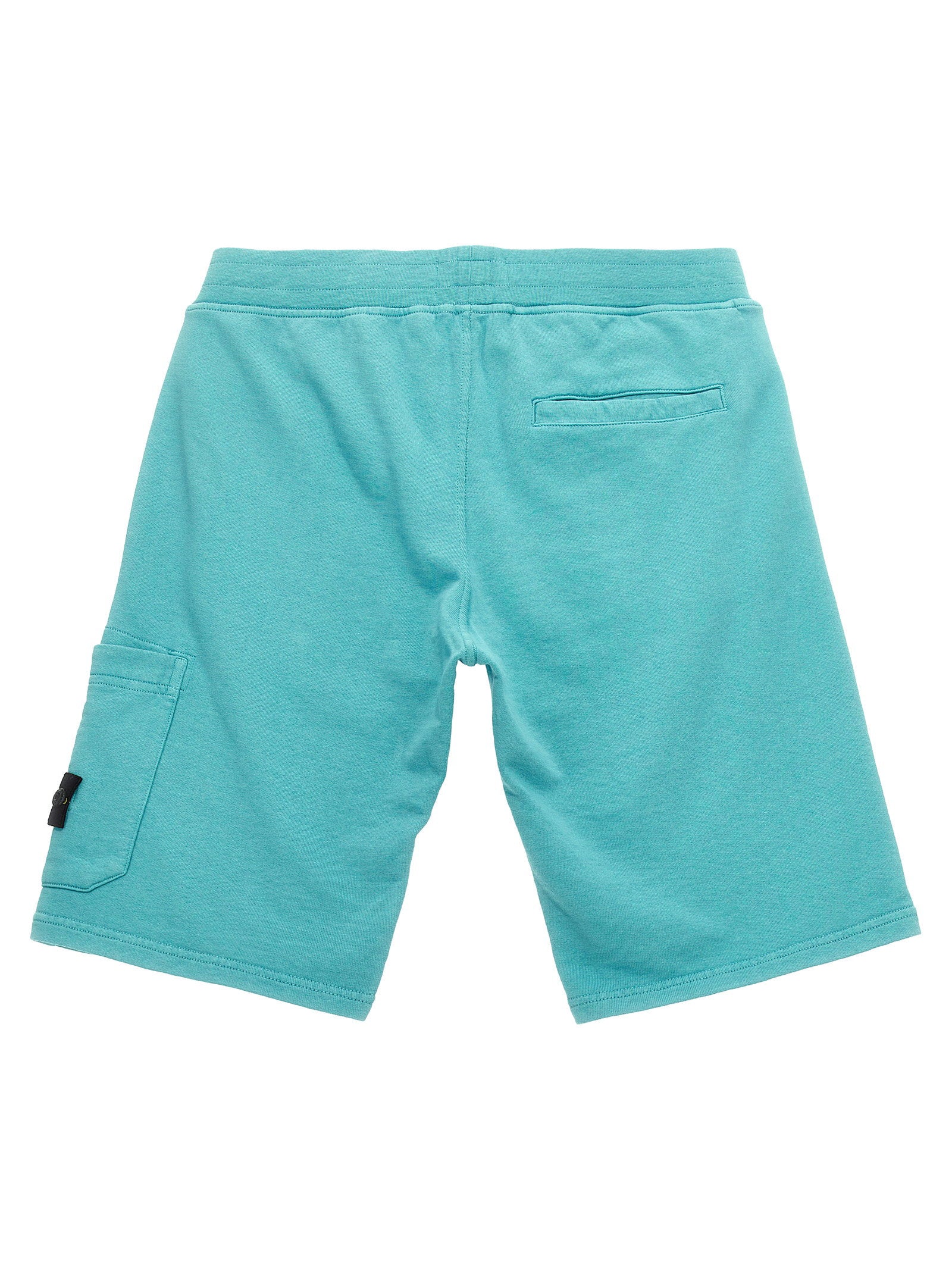 Stone Island Junior Organic Cotton Cargo Bermuda Shorts — Turquoise, view 2