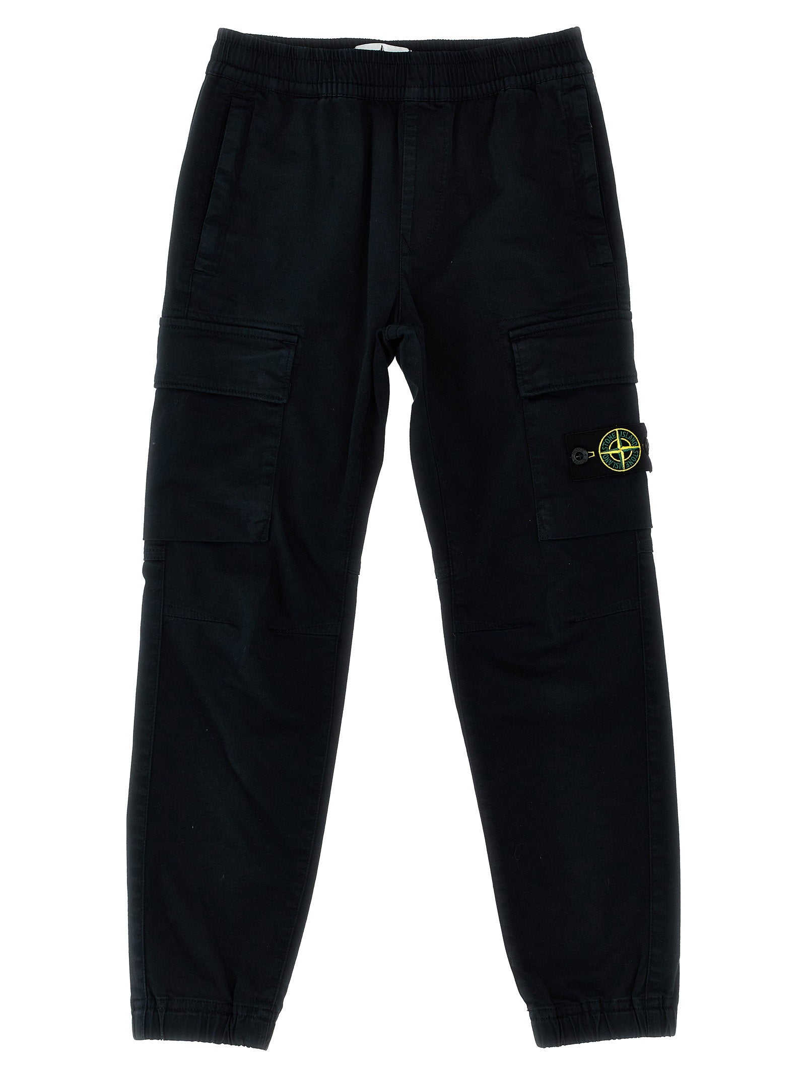 Stone Island Junior Organic Cotton Cargo Pants — Black by Stone Island Junior