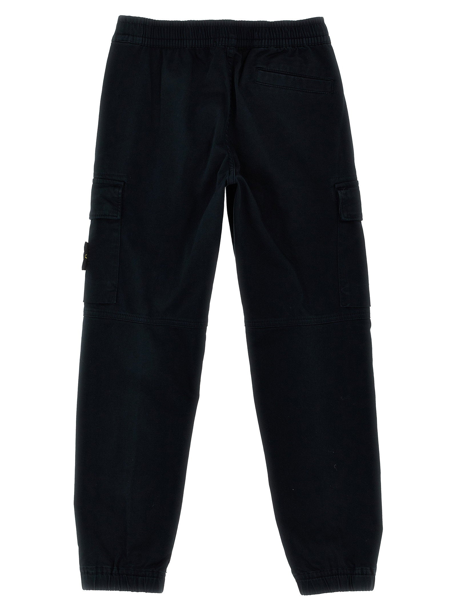 Stone Island Junior Organic Cotton Cargo Pants — Black, view 2