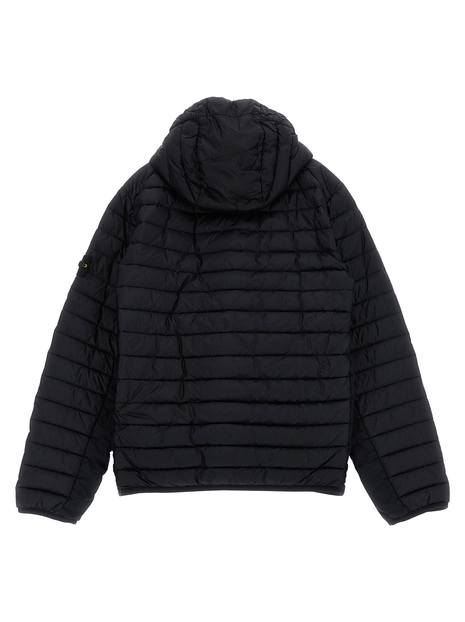 Stone Island Junior Quilted Hooded Down Down Jacket — Black, view 2