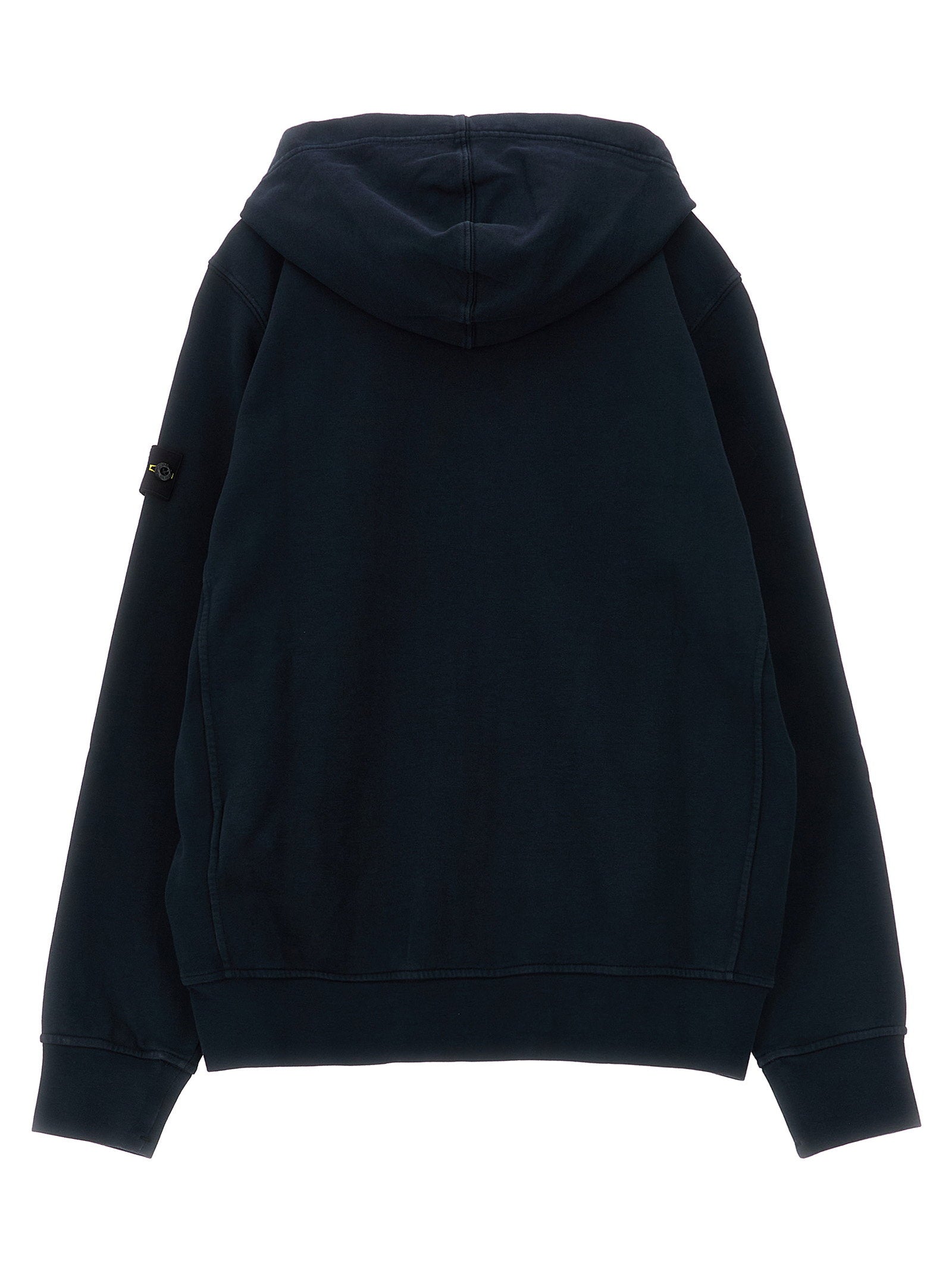 Stone Island Junior Logo-Embroidered Organic Cotton Hoodie — Black, view 2