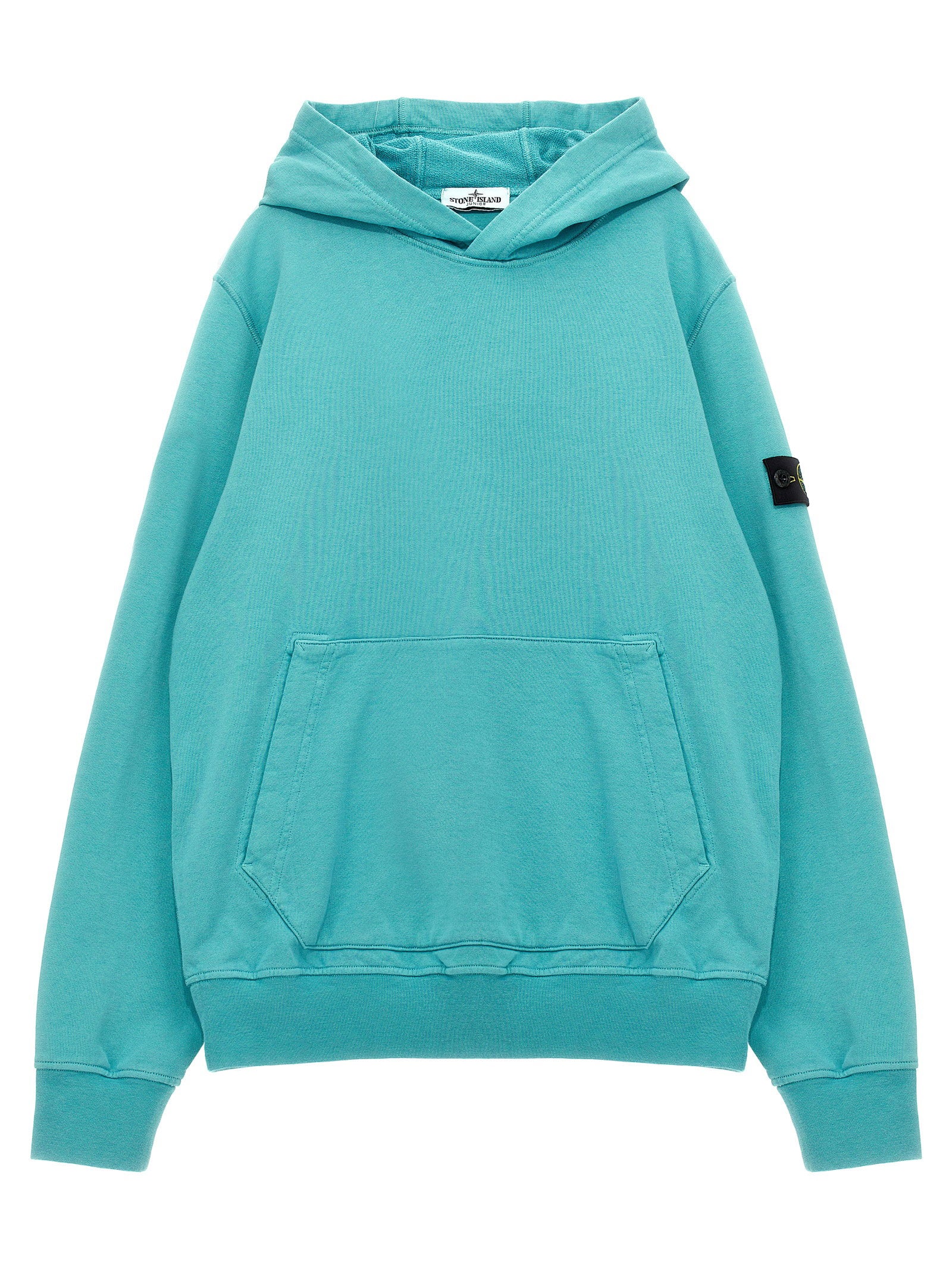 Stone Island Junior Organic Cotton Hoodie — Turquoise by Stone Island Junior