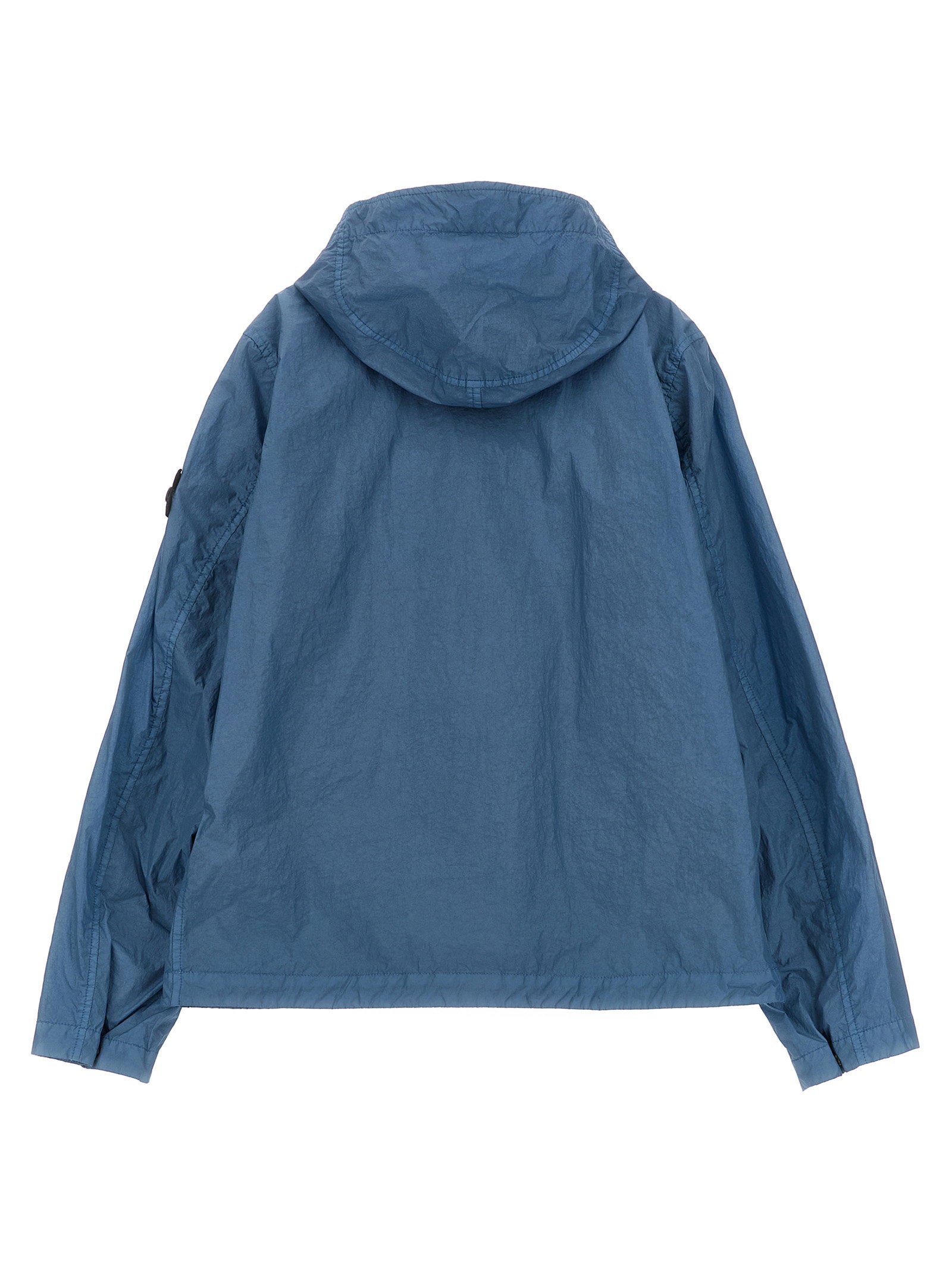 Stone Island Junior Crinkled Nylon Jacket — Blue, view 2