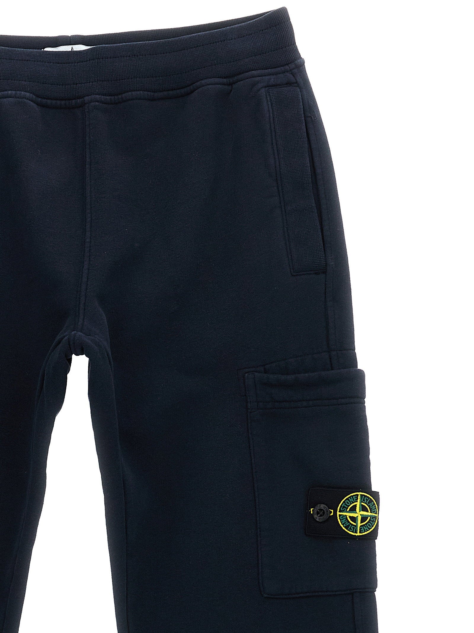 Stone Island Junior Organic Cotton Cargo Joggers — Navy, view 3