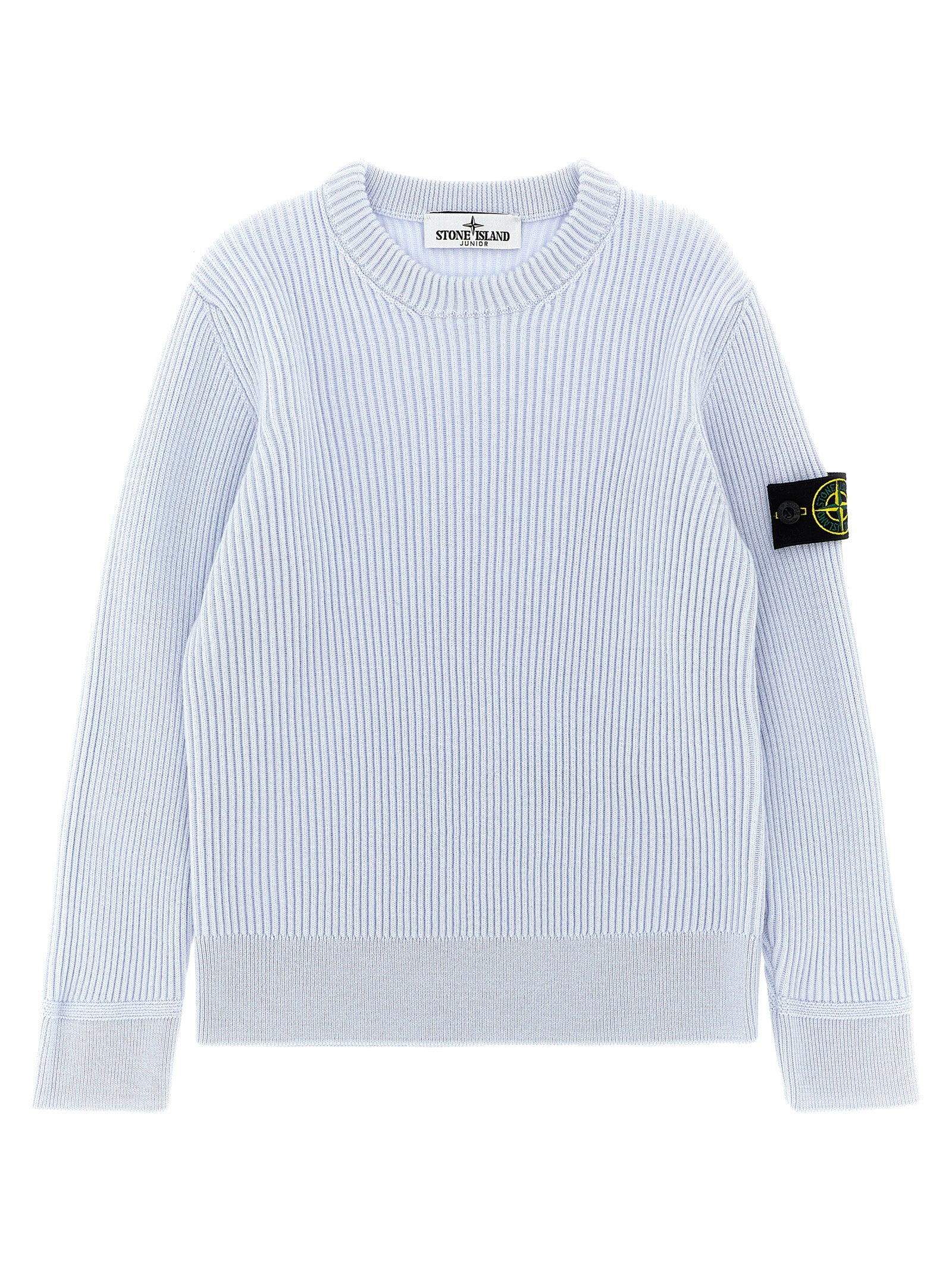 Stone Island Junior Ribbed Virgin Wool Sweater — lavender by Stone Island Junior