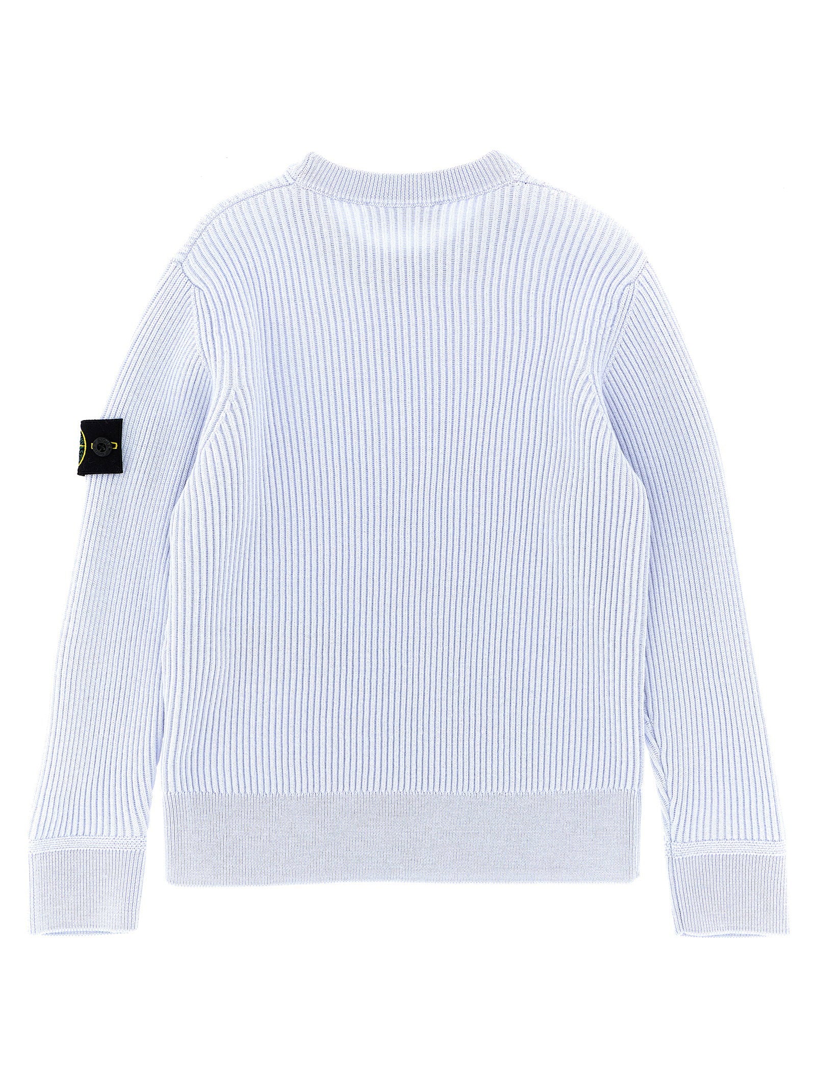 Stone Island Junior Ribbed Virgin Wool Sweater — lavender, view 2