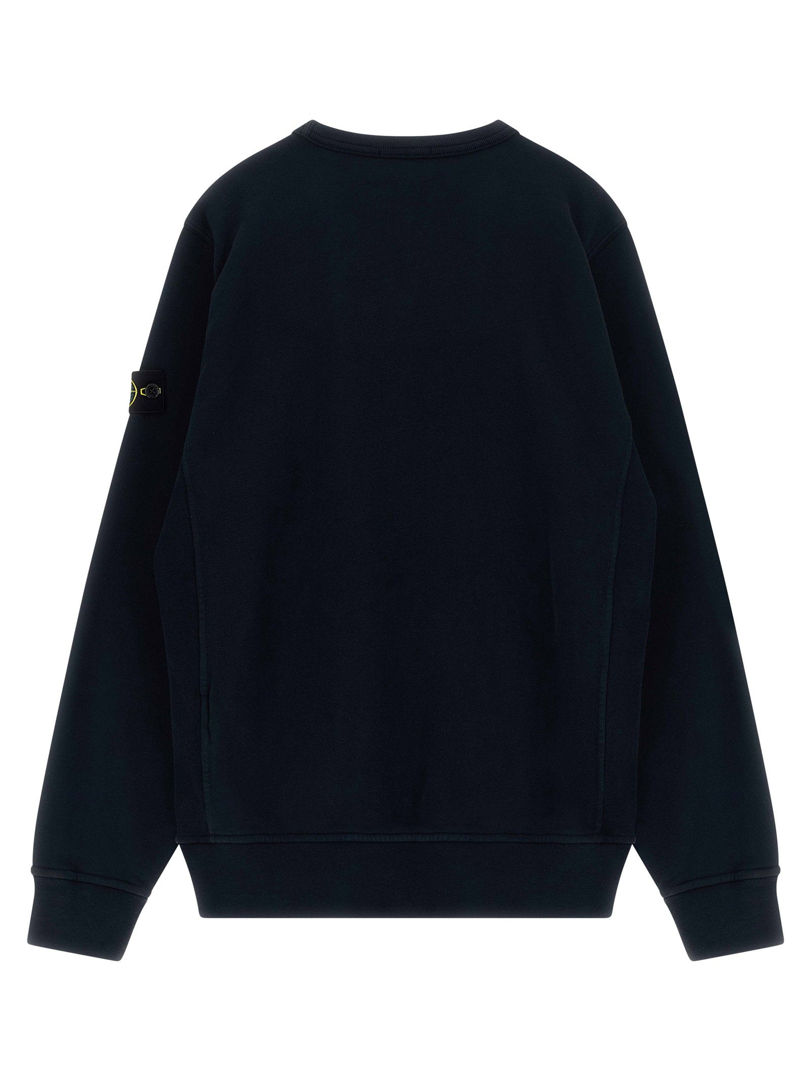 Stone Island Junior Badge Logo Cotton Sweatshirt — Black, view 2