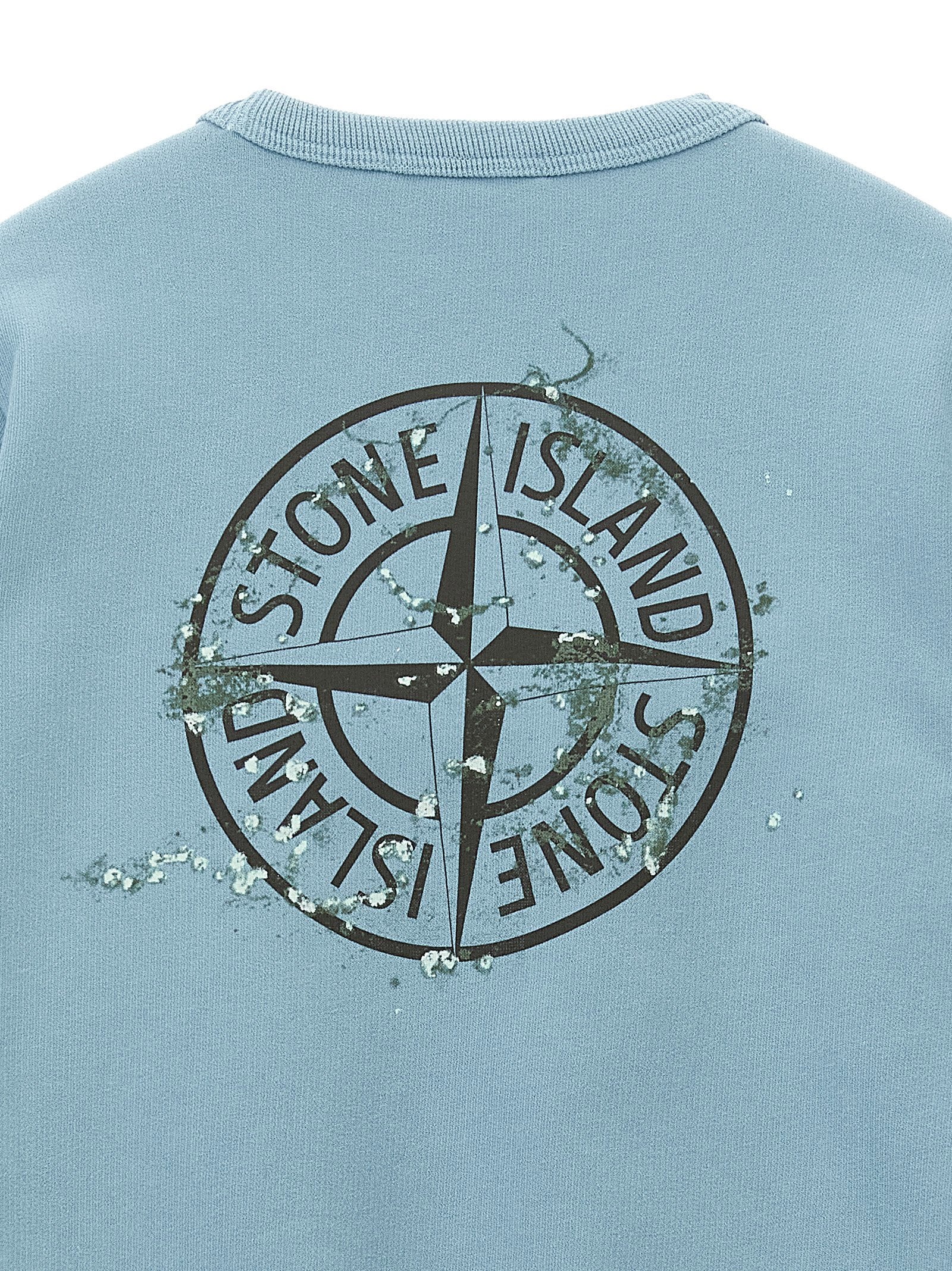 Stone Island Junior Logo Sweatshirt — Blue, view 3