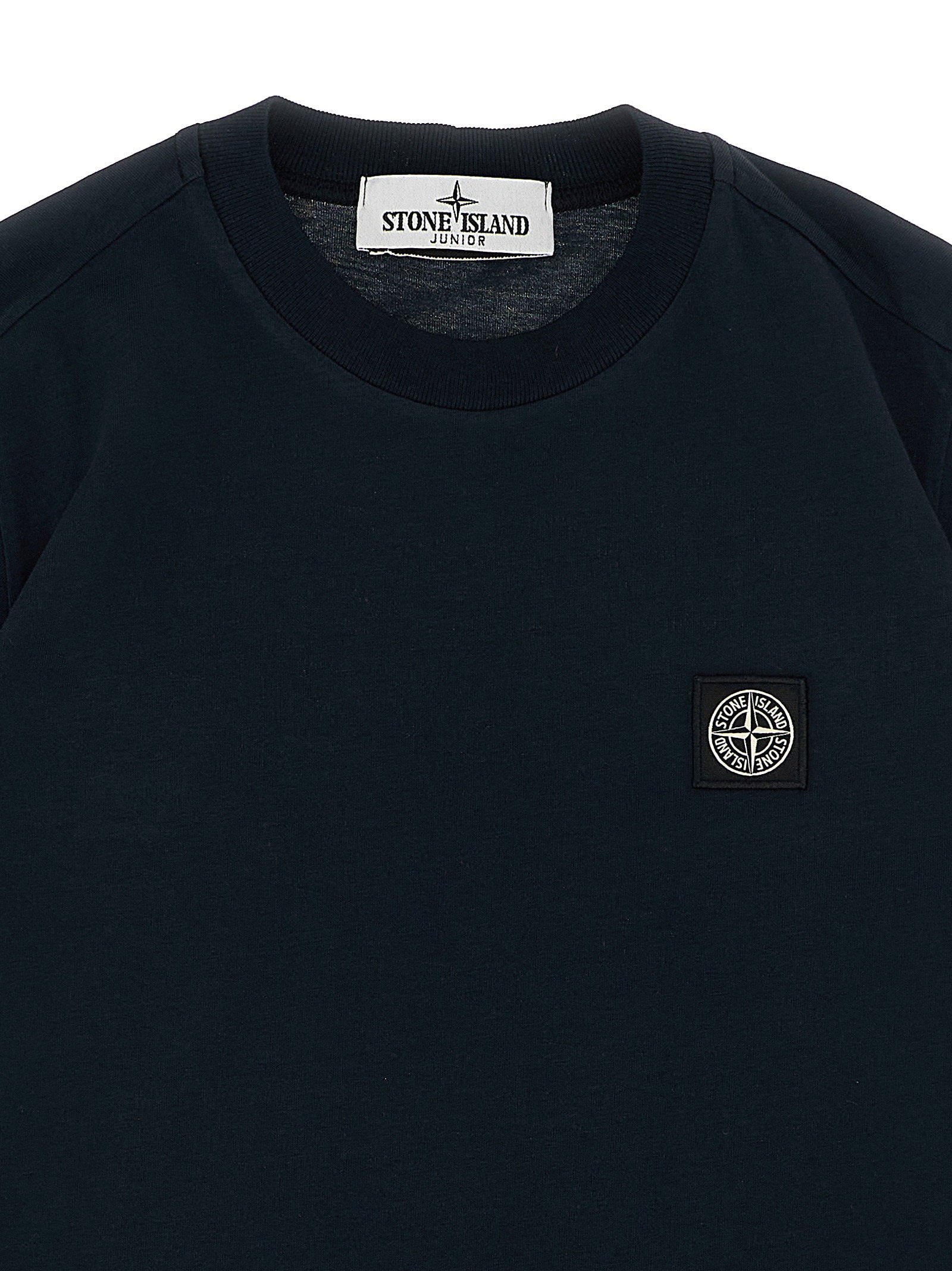 Stone Island Junior Logo Patch T-shirt — Black, view 3
