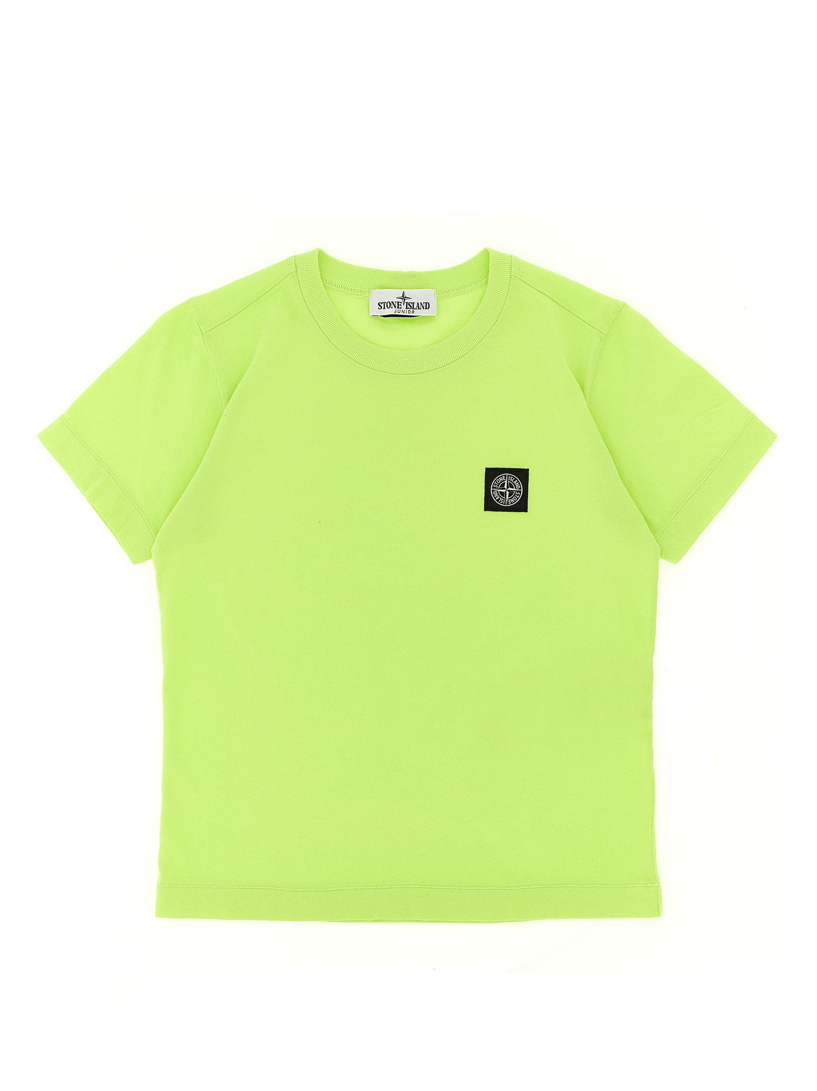 Stone Island Junior Compass Logo T-Shirt — Lime Green by Stone Island Junior