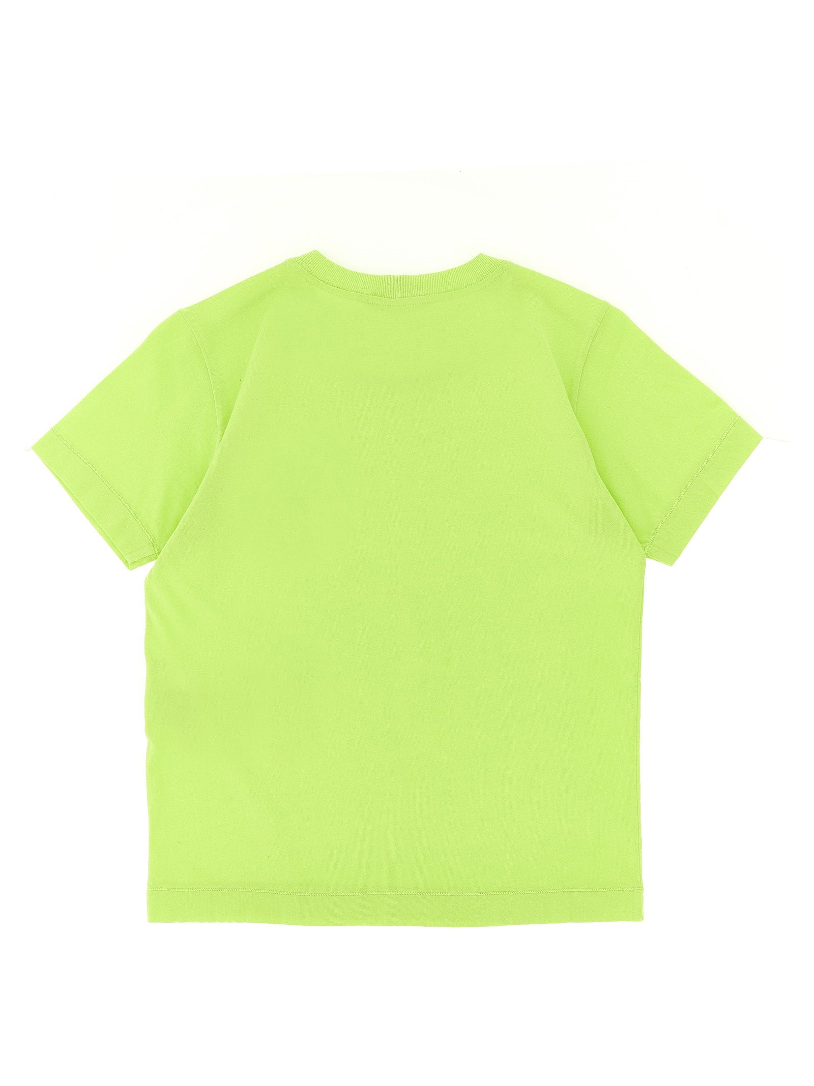 Stone Island Junior Compass Logo T-Shirt — Lime Green, view 2