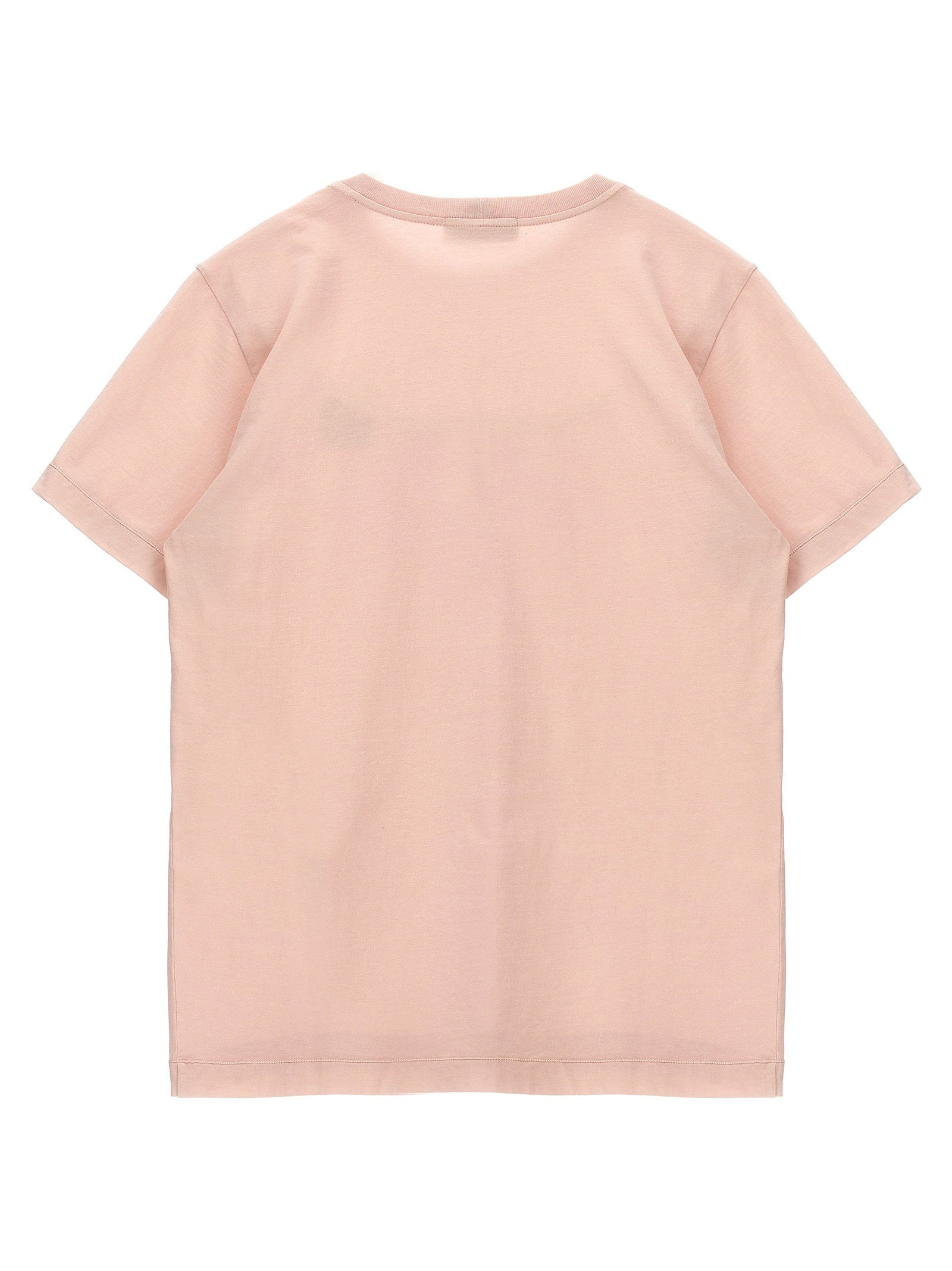 Stone Island Junior Logo-Badge Cotton T-Shirt — Pink, view 2