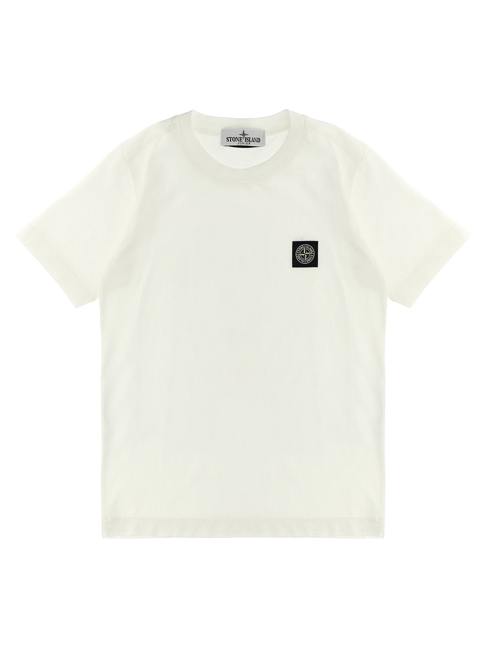 Stone Island Junior Logo Patch T-Shirt — White by Stone Island Junior