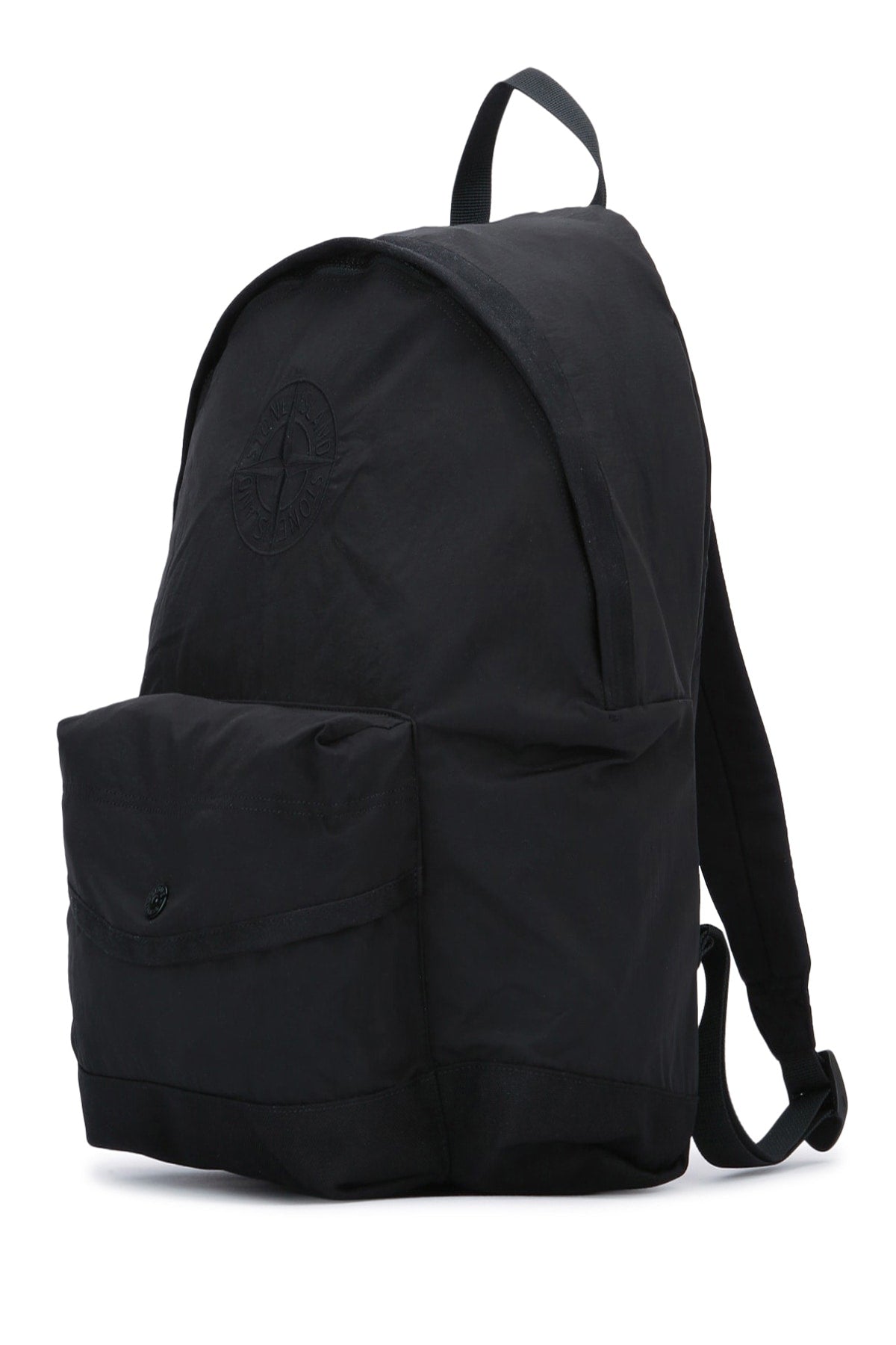 Stone Island Kids Logo-Embroidered Nylon Backpack — Black, view 2