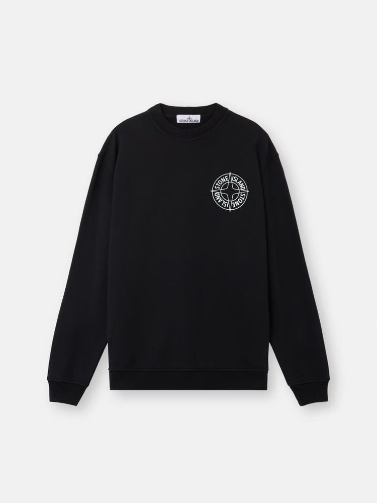 Stone Island Logo-Embroidered Sweatshirt — Black by Stone Island