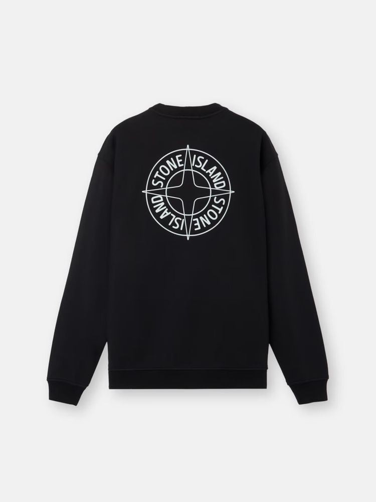 Stone Island Logo-Embroidered Sweatshirt — Black, view 2