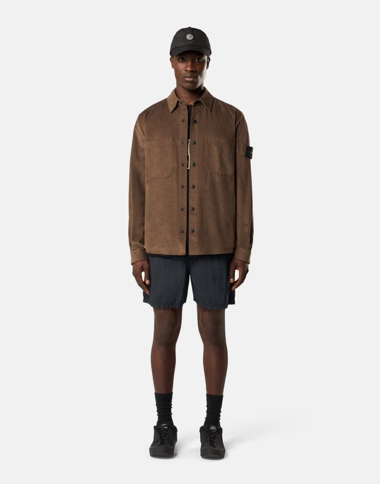 Stone Island Nylon Metal Logo Swim Shorts — Black by Stone Island