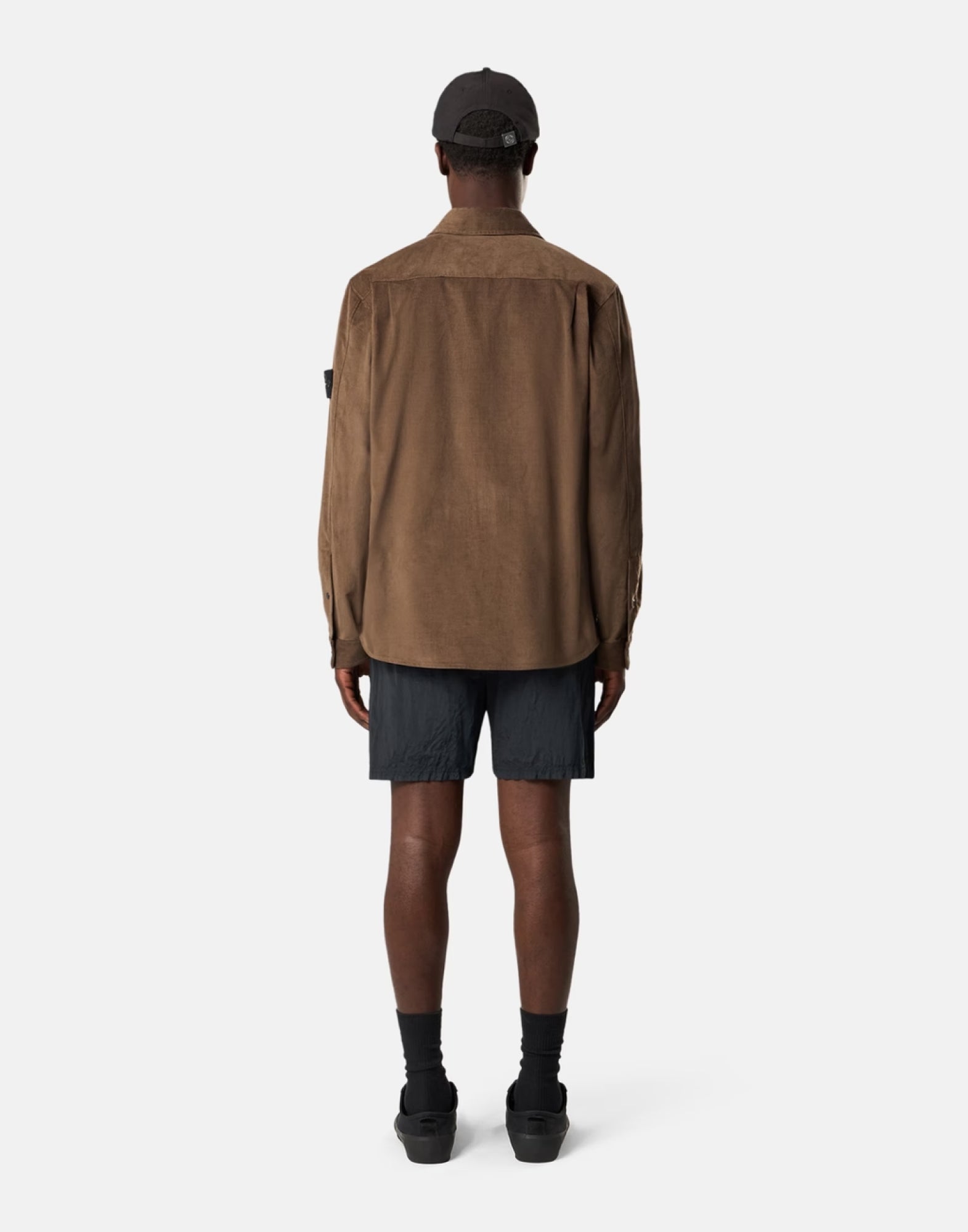 Stone Island Nylon Metal Logo Swim Shorts — Black, view 2