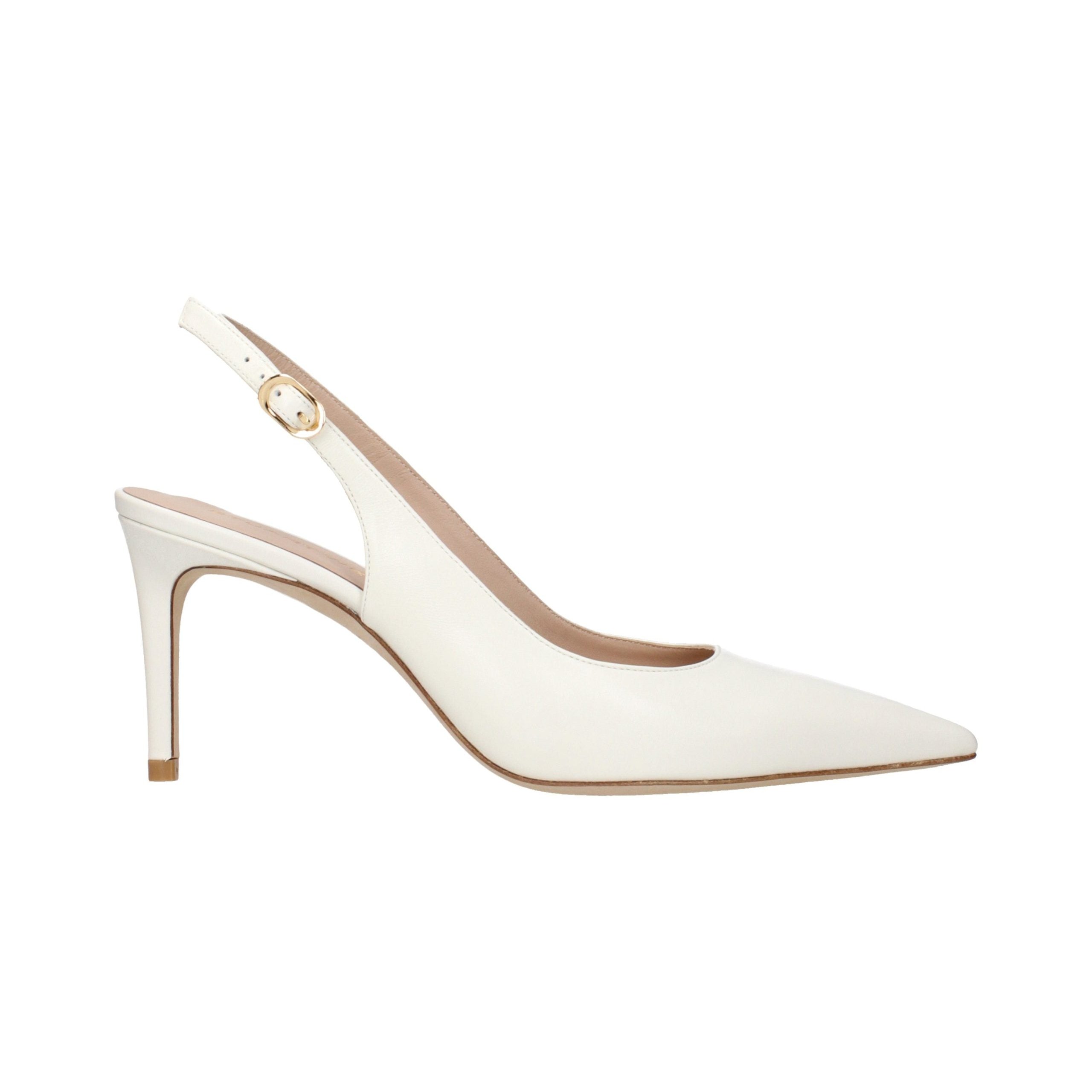 Stuart Weitzman Leather Slingback Pump — Beige by Stuart Weitzman