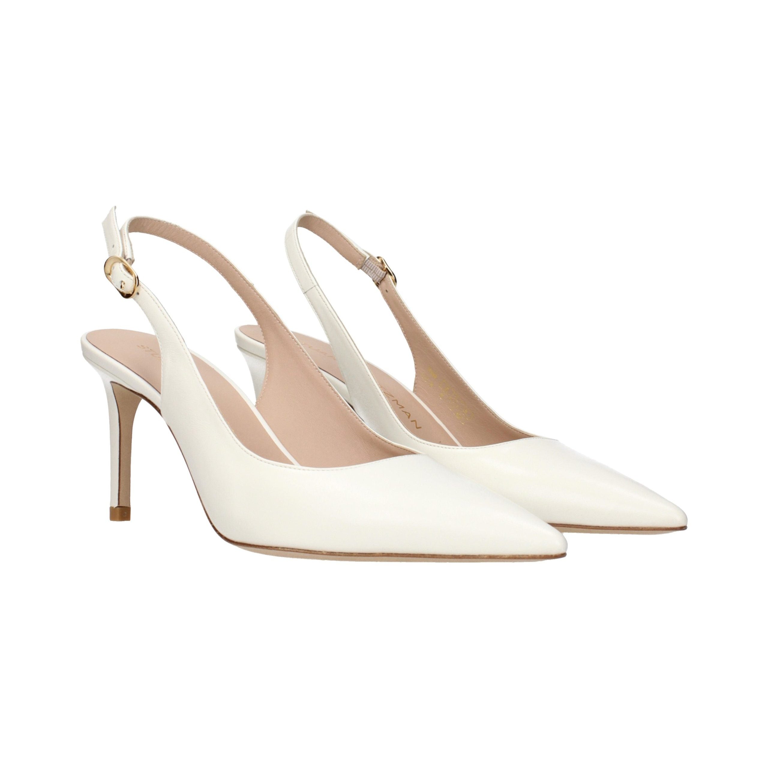 Stuart Weitzman Leather Slingback Pump — Beige, view 2
