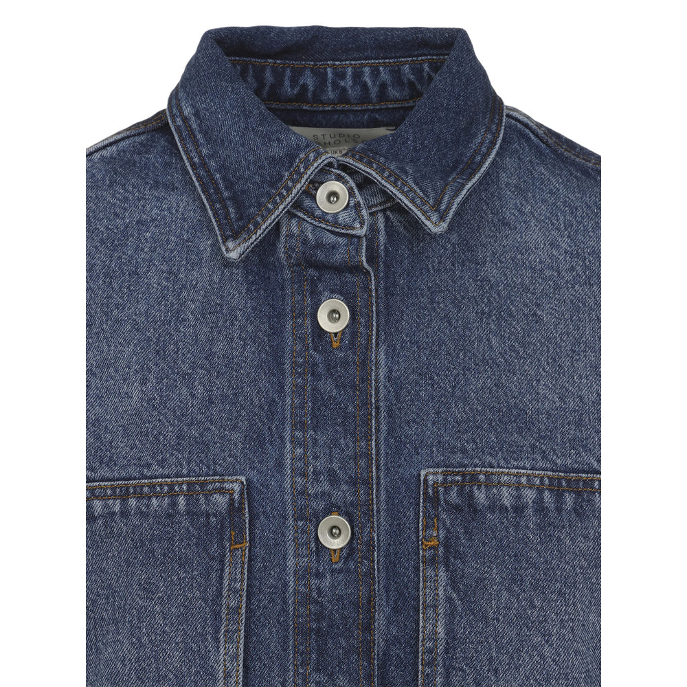 Studio Nicholson Paso Denim Jacket — Blue, view 3