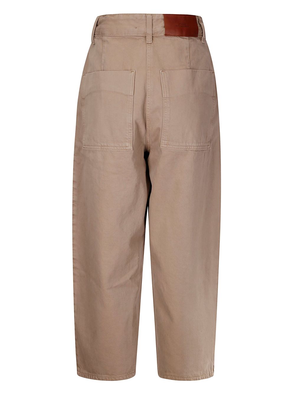 Studio Nicholson PRE Wide-Leg Denim Trousers — Beige, view 3