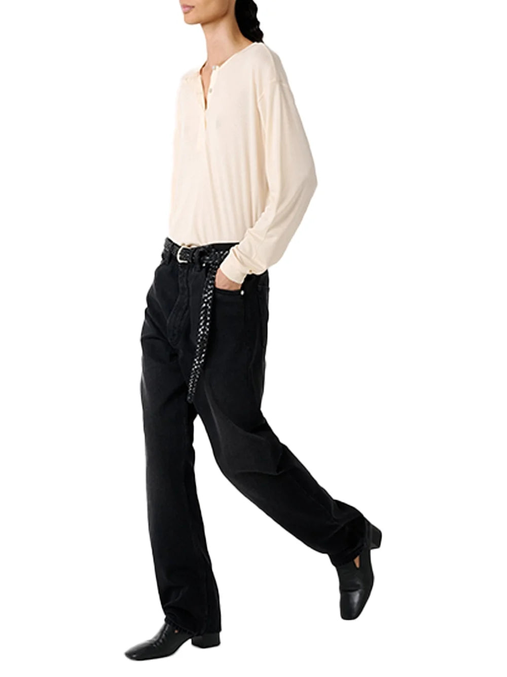 Studio Nicholson Rutas Shirt — Beige, view 4