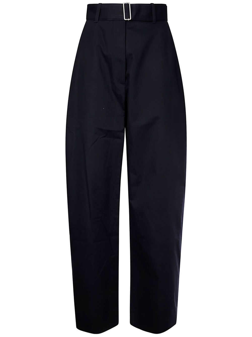 Studio Nicholson Round Leg Cotton Trousers — Black by Studio Nicholson