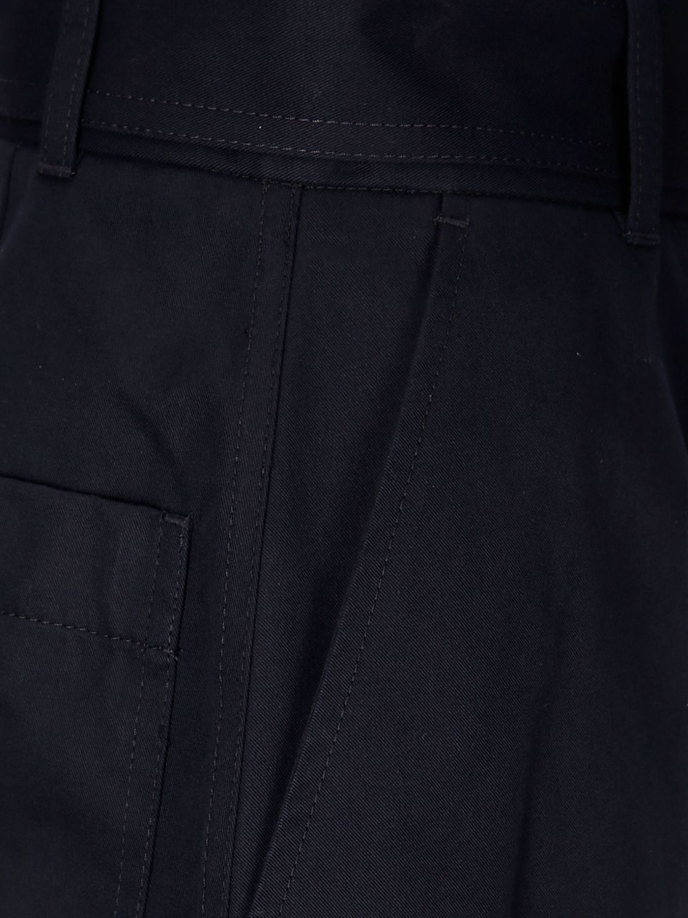 Studio Nicholson Round Leg Cotton Trousers — Black, view 2
