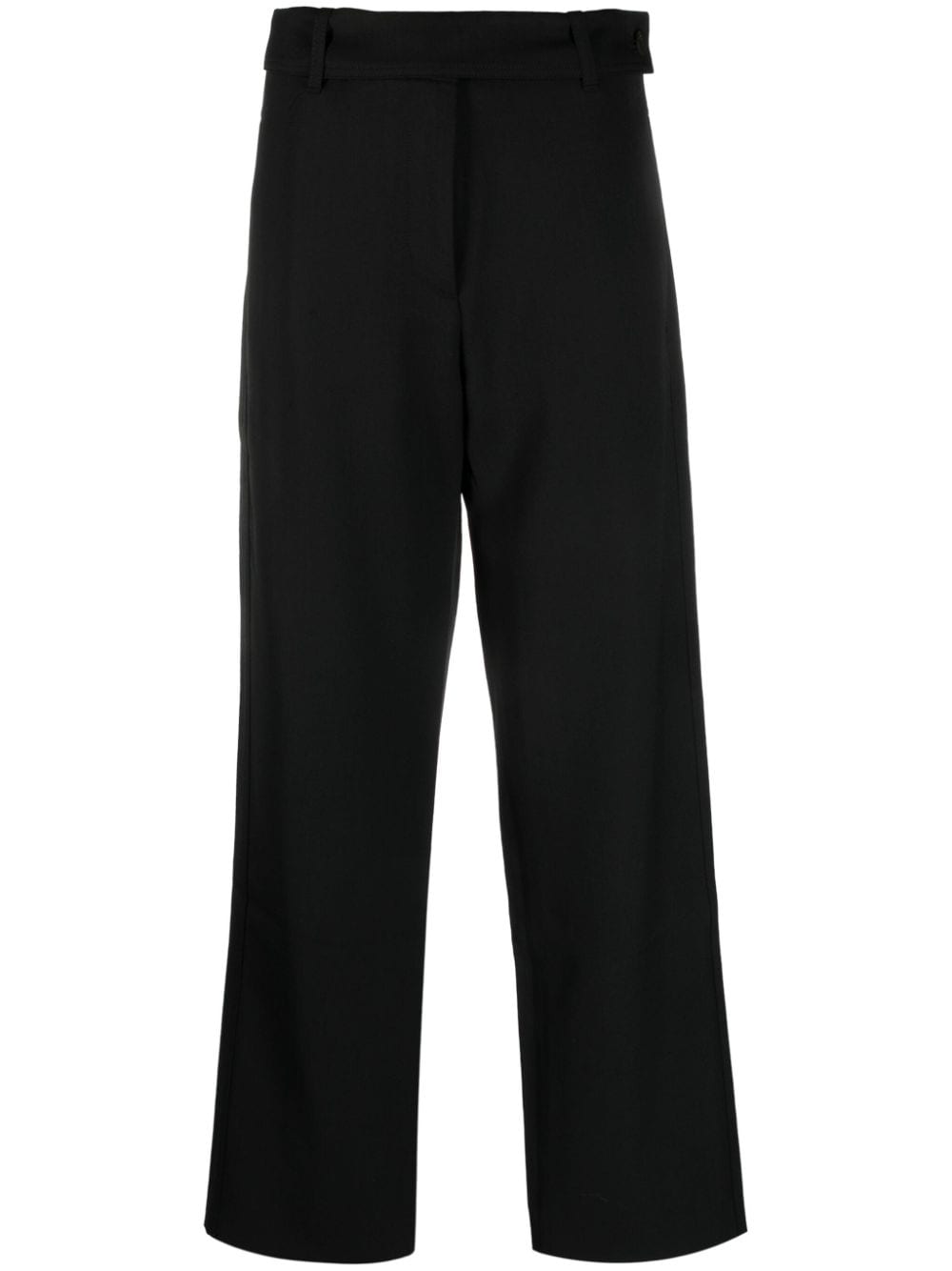 Studio Nicholson Virgin Wool Wide-Leg Trousers — Black by Studio Nicholson