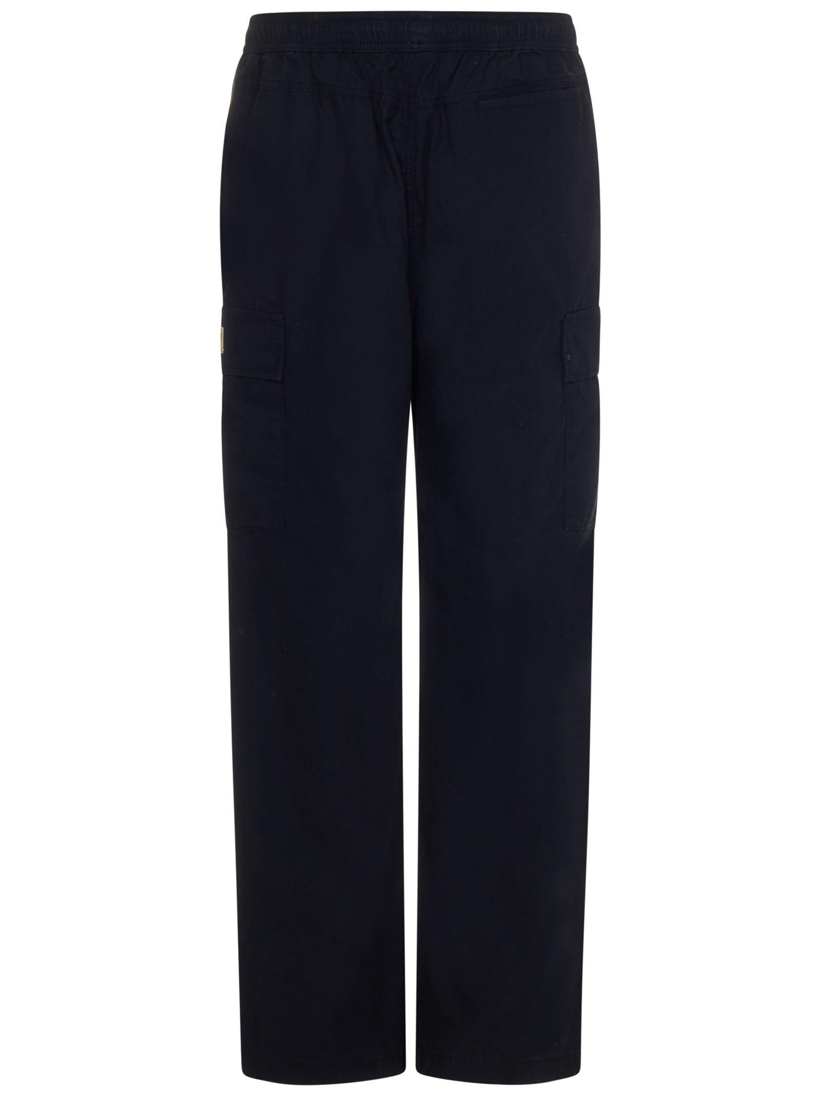 StüSsy Ripstop Cotton Cargo Pants — Black, view 3