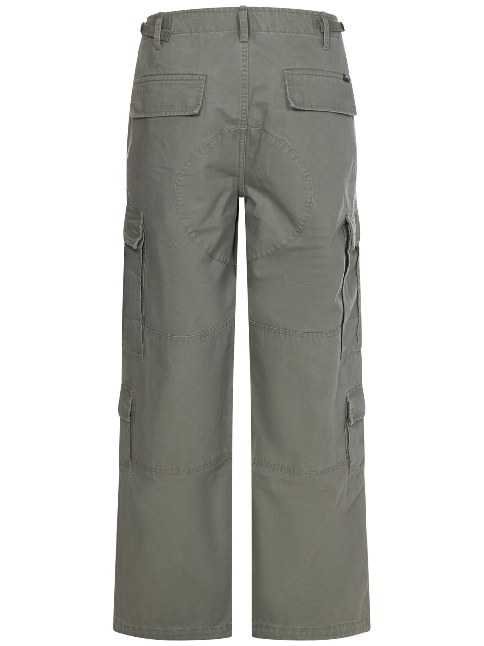 StüSsy Cotton Relaxed-Fit Cargo Pants — Green by StüSsy