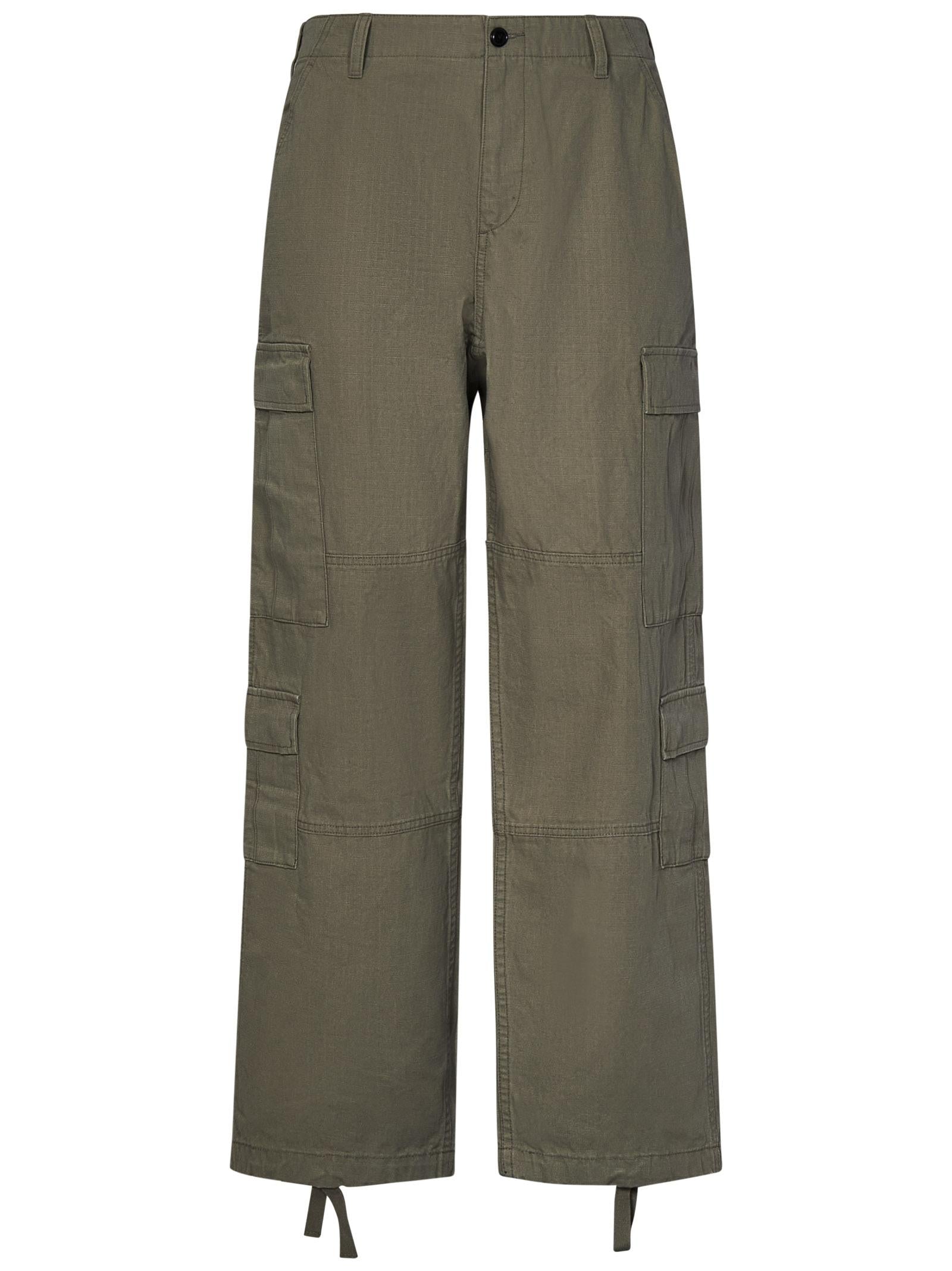 StüSsy Multi-Pocket Cotton Cargo Pants — Olive, view 2
