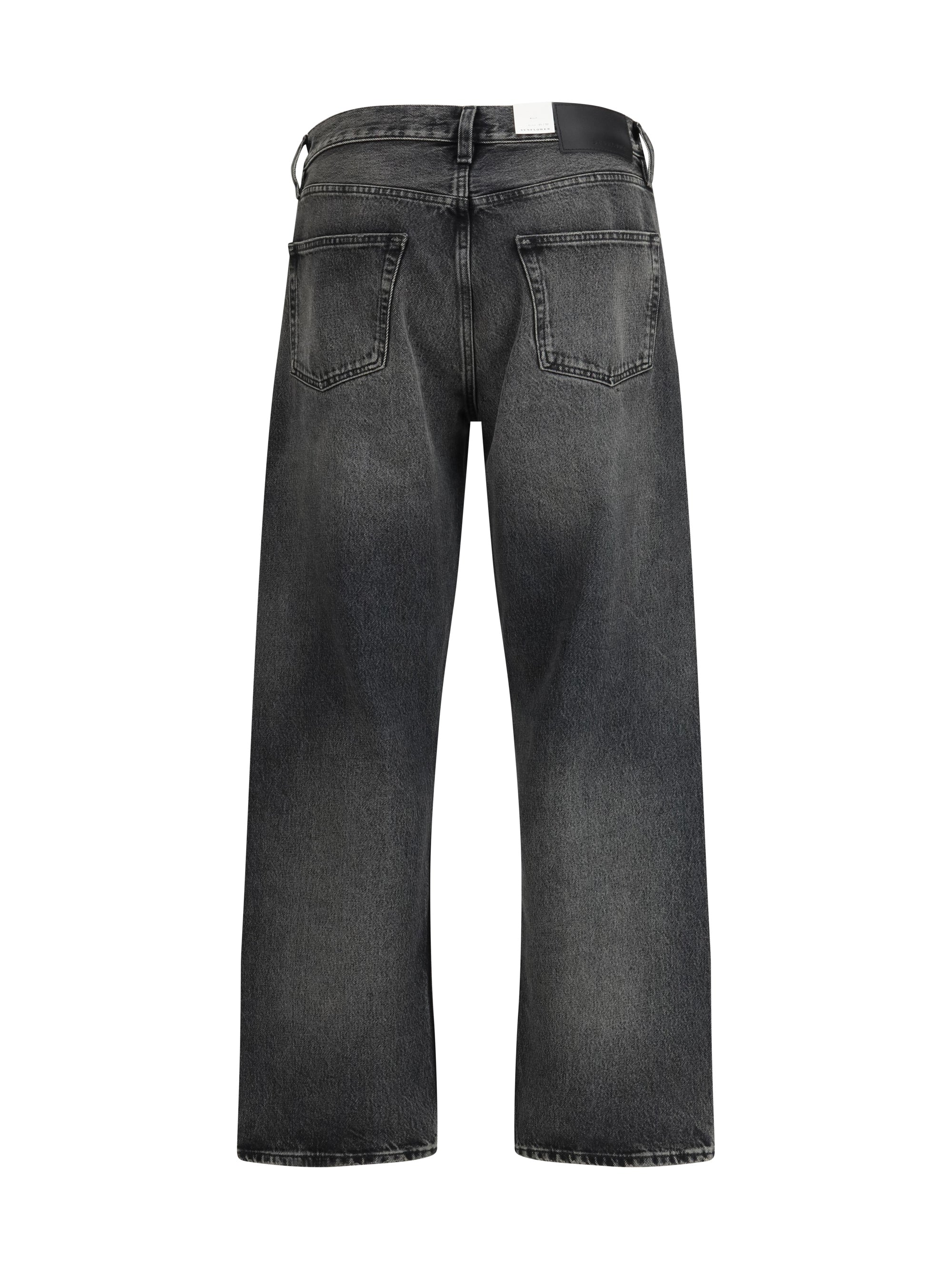 Sunflower Loose-Fit Faded Denim Jeans — Black, view 2