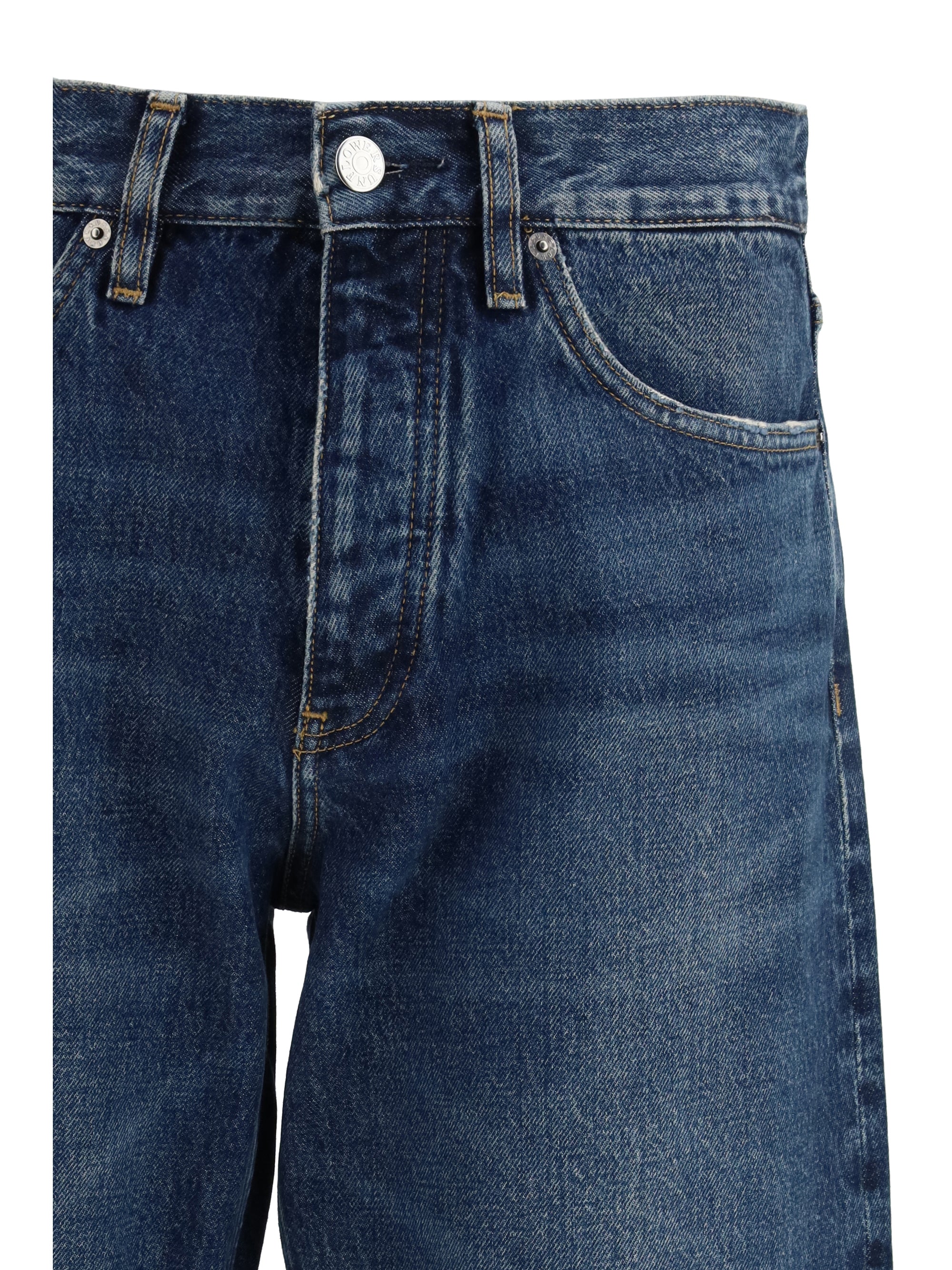 Sunflower Loose Fit Organic Cotton Denim Jeans — Blue, view 2