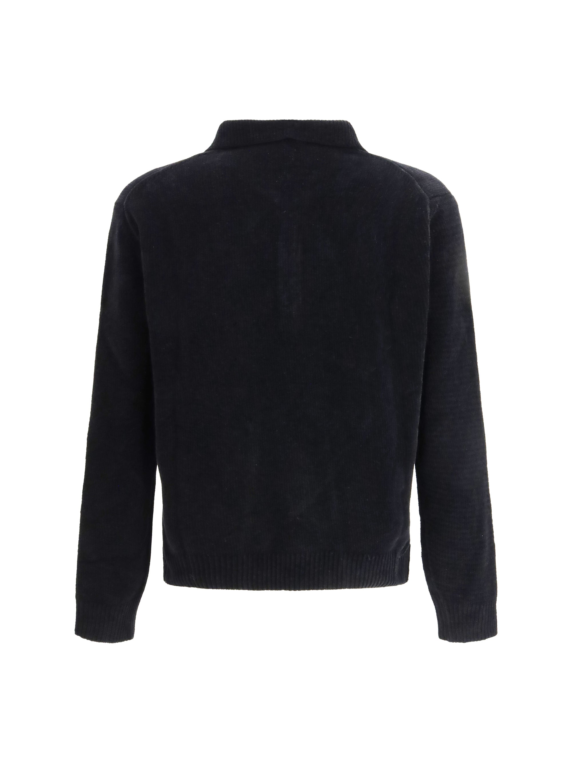 Sunflower Chenille Polo — Black, view 2