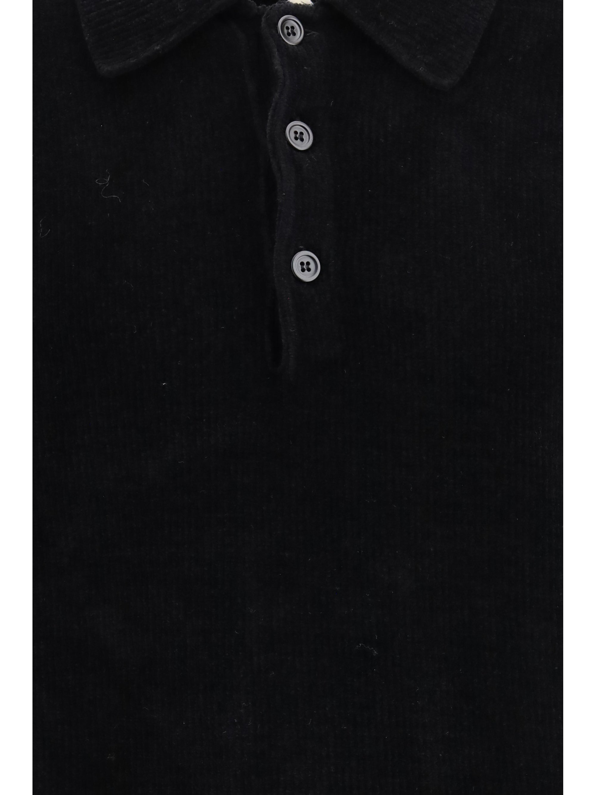 Sunflower Chenille Polo — Black, view 3