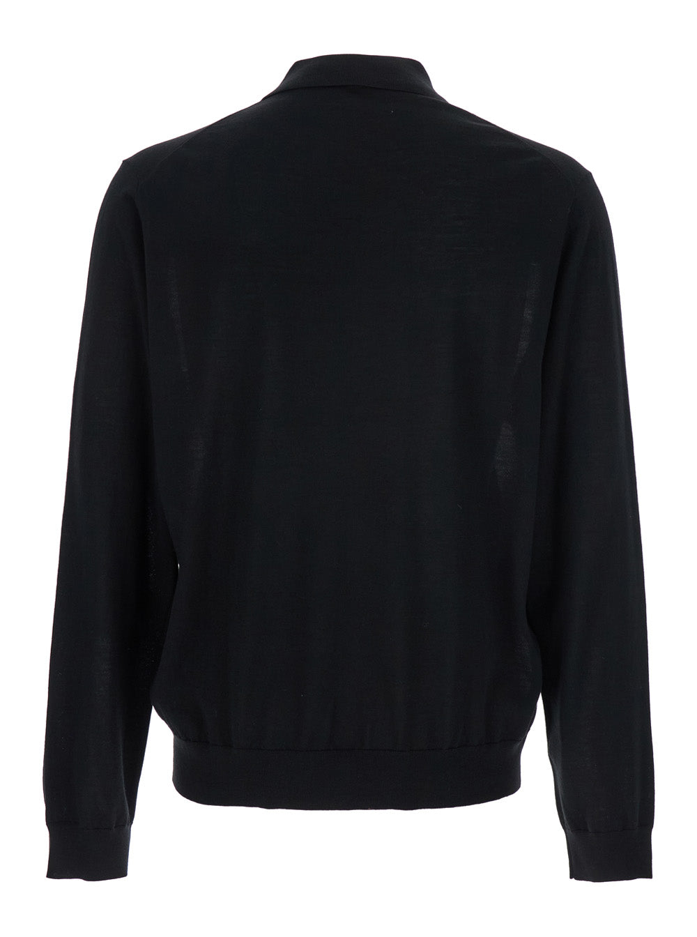 Sunflower Wool Polo — Black, view 2