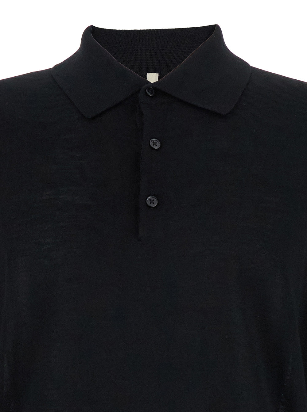 Sunflower Wool Polo — Black, view 3