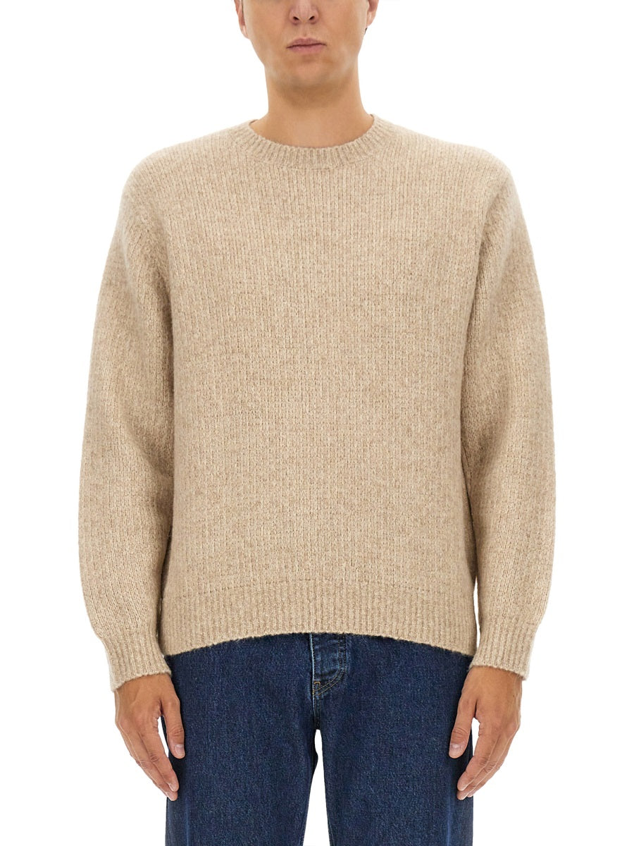 Sunflower Yak-Alpaca Blend Sweater — Beige, view 3