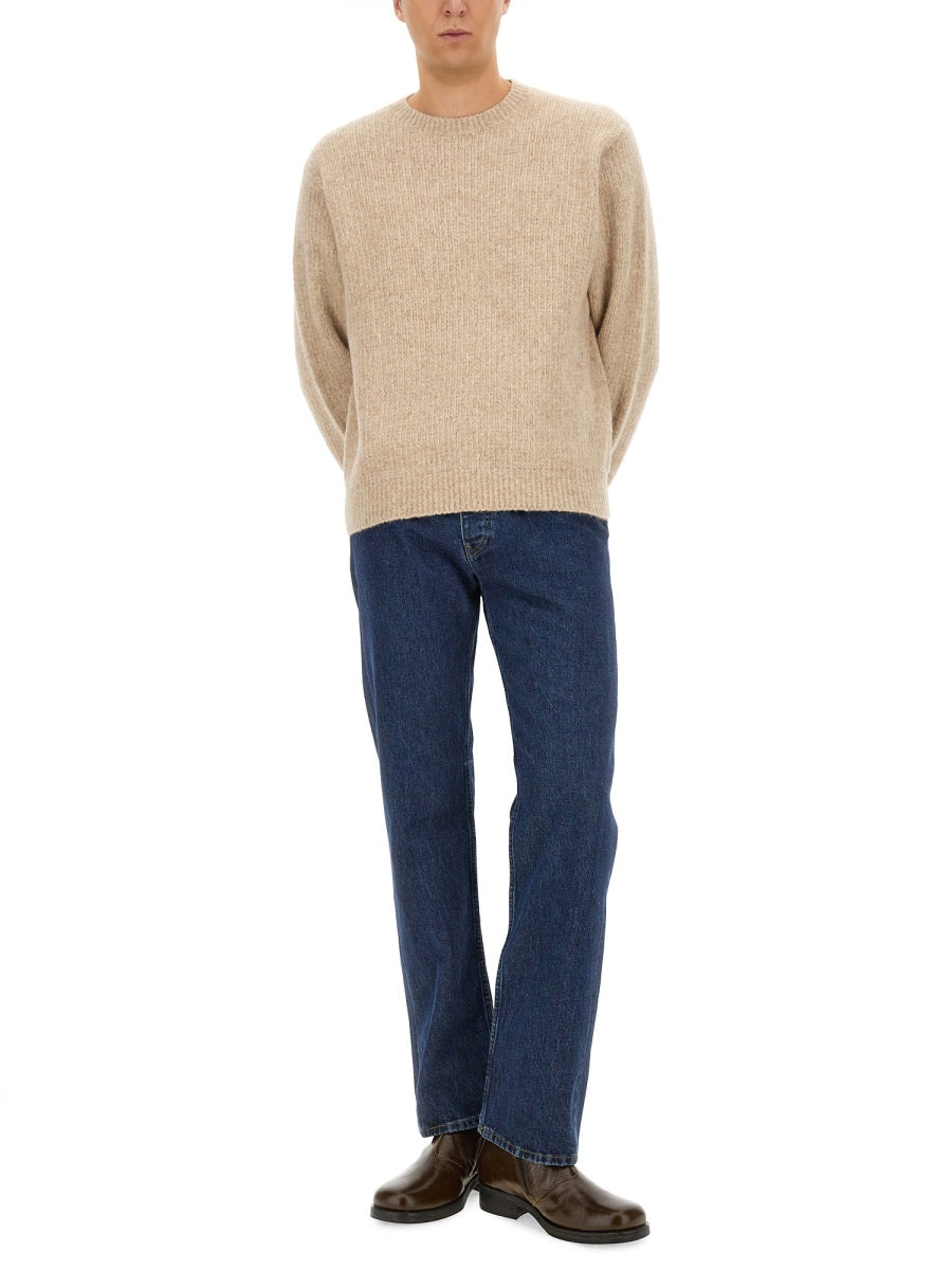 Sunflower Yak-Alpaca Blend Sweater — Beige, view 4