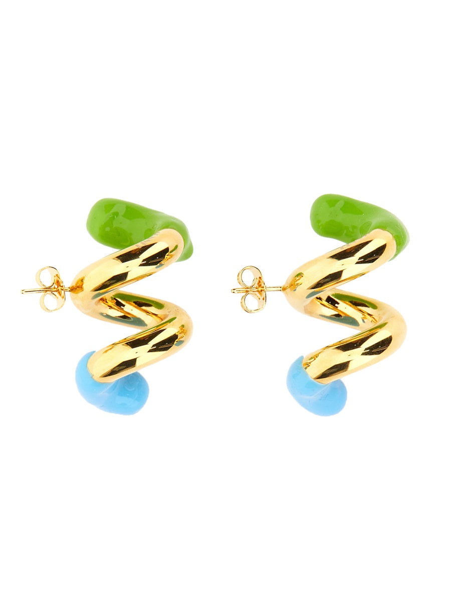 Sunnei Double Fusillo Earrings — Multicolor by Sunnei