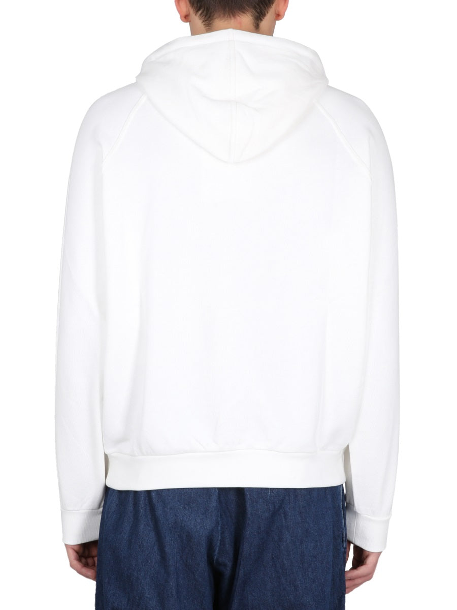 Sunnei Logo-Embroidered Cotton Sweatshirt — Beige, view 3